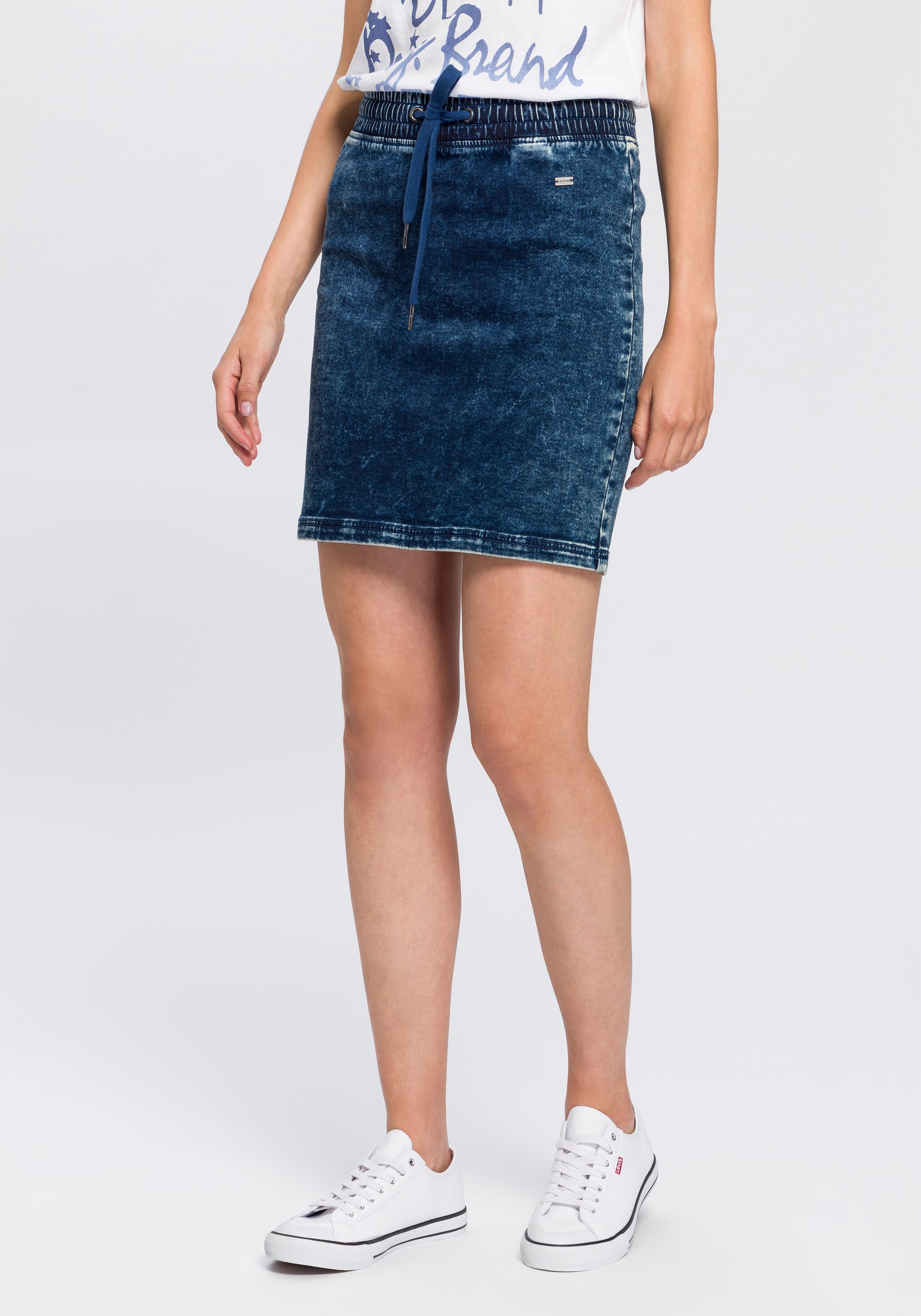 Image of Arizona Jeansrock »Jogg-Style«, in Moonwashed-Optik bei Ackermann Versand Schweiz