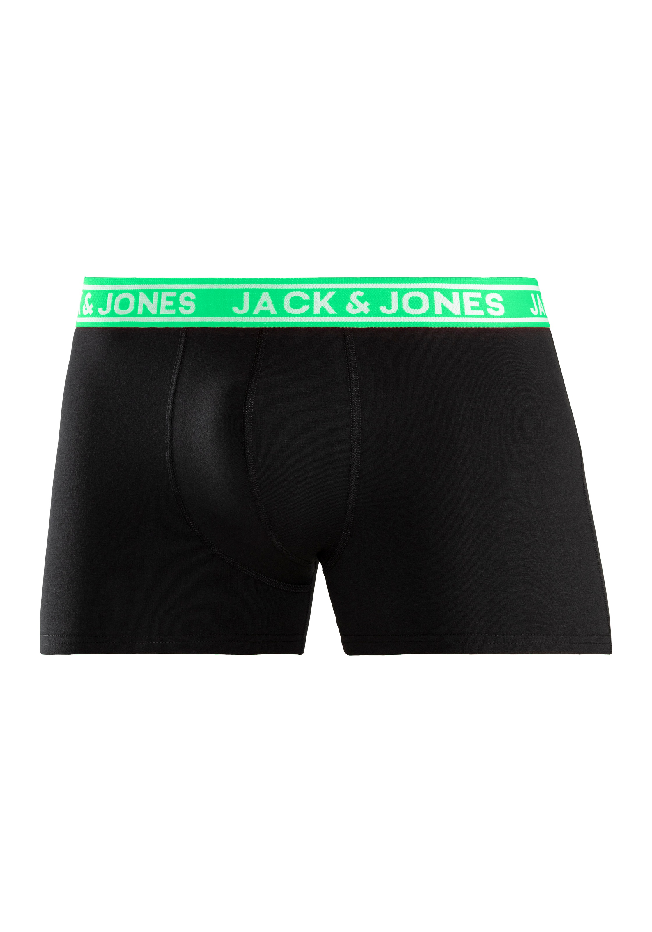 Jack & Jones Trunk »JACCRISP im 6er Pack mit Logobund und Stretchkomfort«, (Packung, 6 St.), unifarben mit Farbeinsatz, modisch, eng anliegend, Baumwollmischung