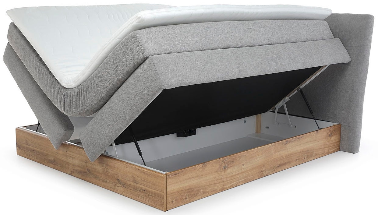 Jockenhöfer Gruppe Lit boxspring »Nika erhältlich in der Grösse 180x200cm« avec coffre de lit, matelas 7 zones, surmatelas, plusieurs degrés de fermeté au choix