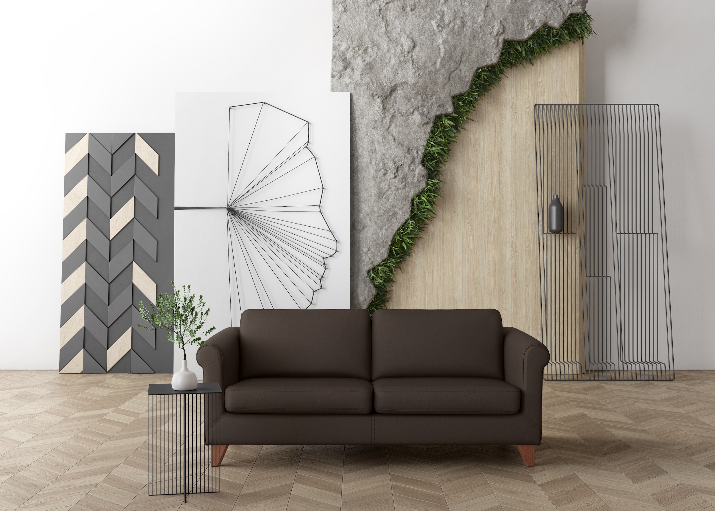 machalke® 2,5-Sitzer »amadeo«, Ledersofa mit geschwungenen Armlehnen, Breite 180 cm