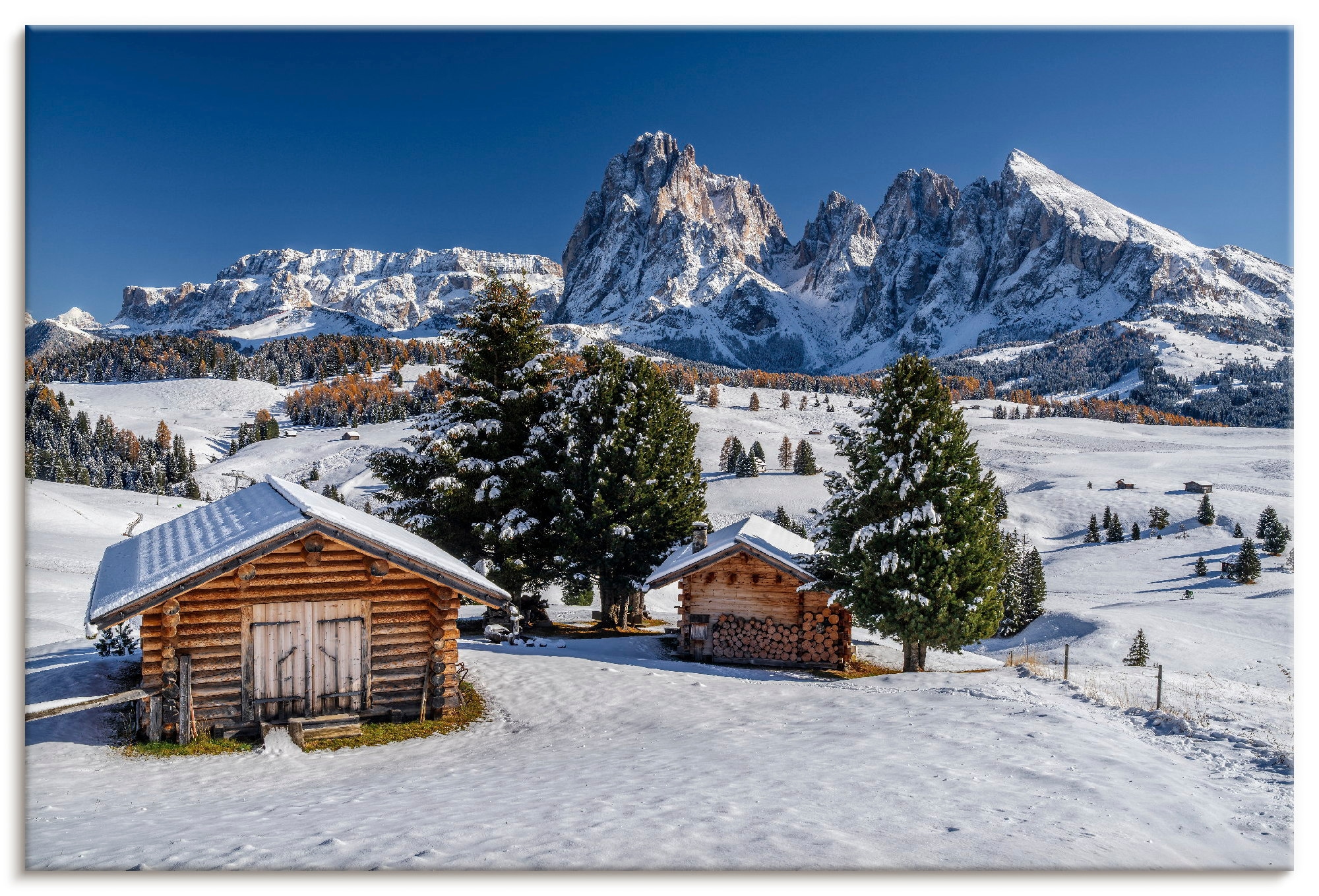 Image of Artland Wandbild "Herbst auf der Seiser Alm Südtirol" Vier Jahreszeiten Bilder 1 Stk. tlg. als Alubild, Leinwandbild, Poster, Wandaufkleber in verschied. Grössen