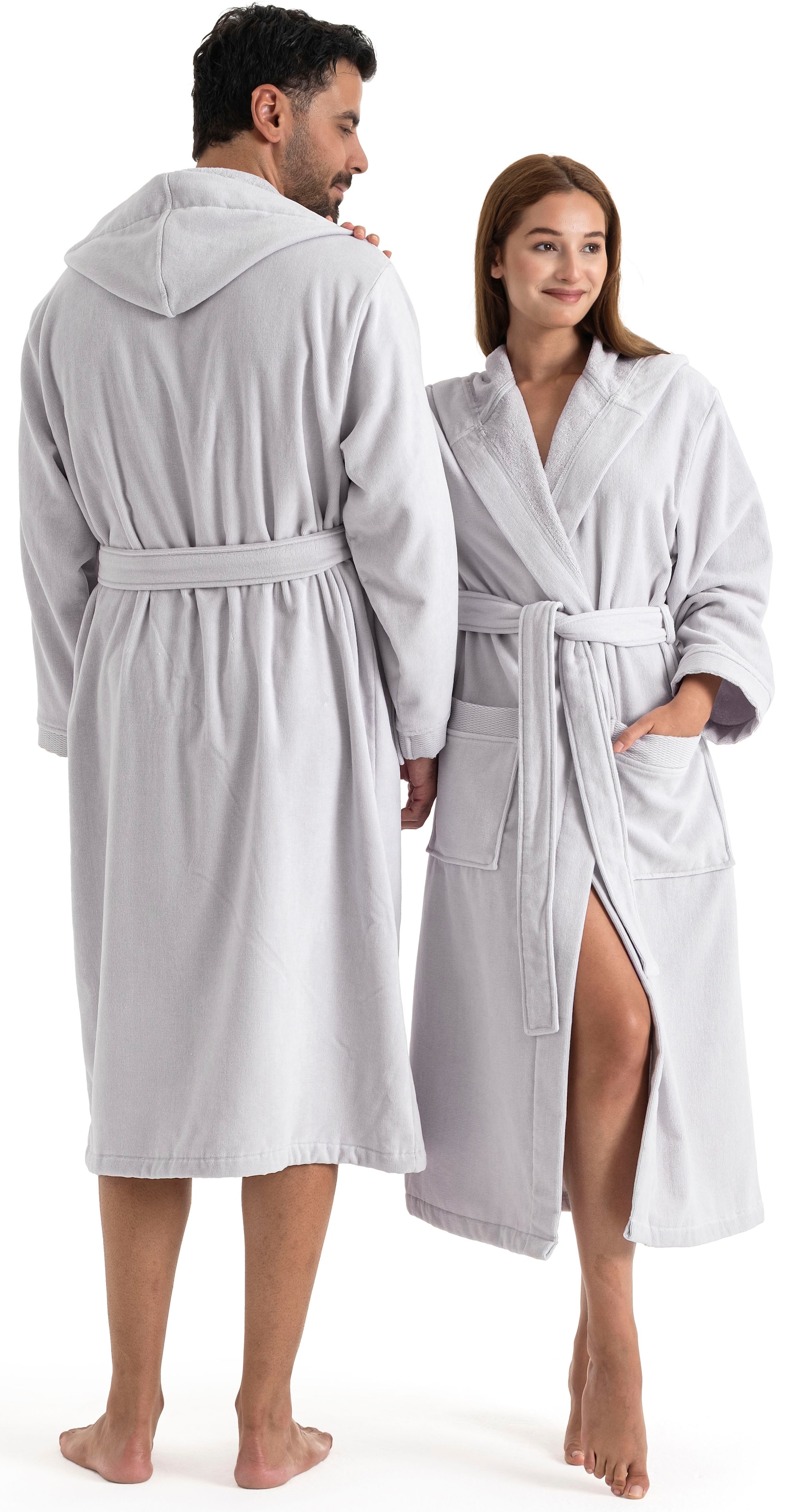 GOODproduct Unisex-Bademantel »Fenya, 330 g/m², Premium, Hotelbademantel, Morgenmantel,  Sauna & Spa« 1 Stk. Reissverschlusstaschen, weich mit GRATIS-Zugabe: 1x Duschtuch 70x140 cm