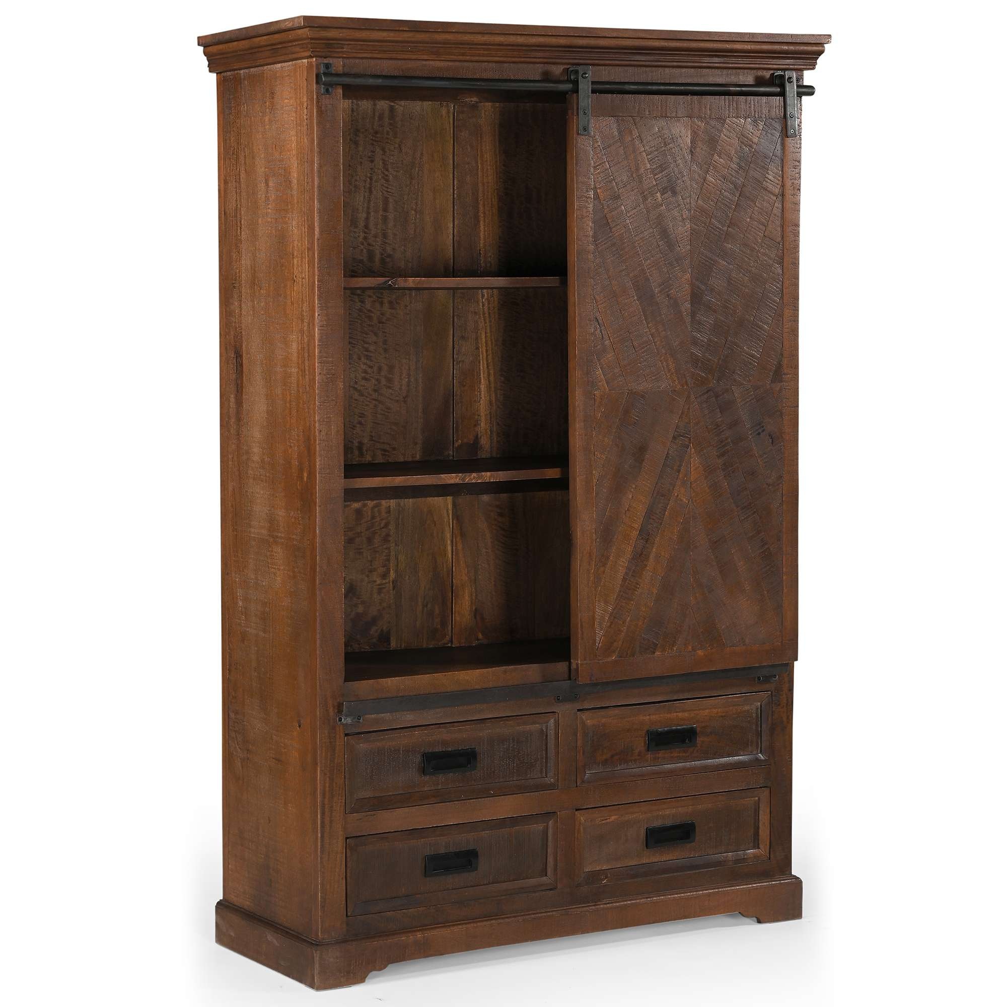 Image of GOODproduct Vitrine "Don Barn" mit 1 Schiebetür, handgefertigt, Unika-Möbel, Breite 110 cm