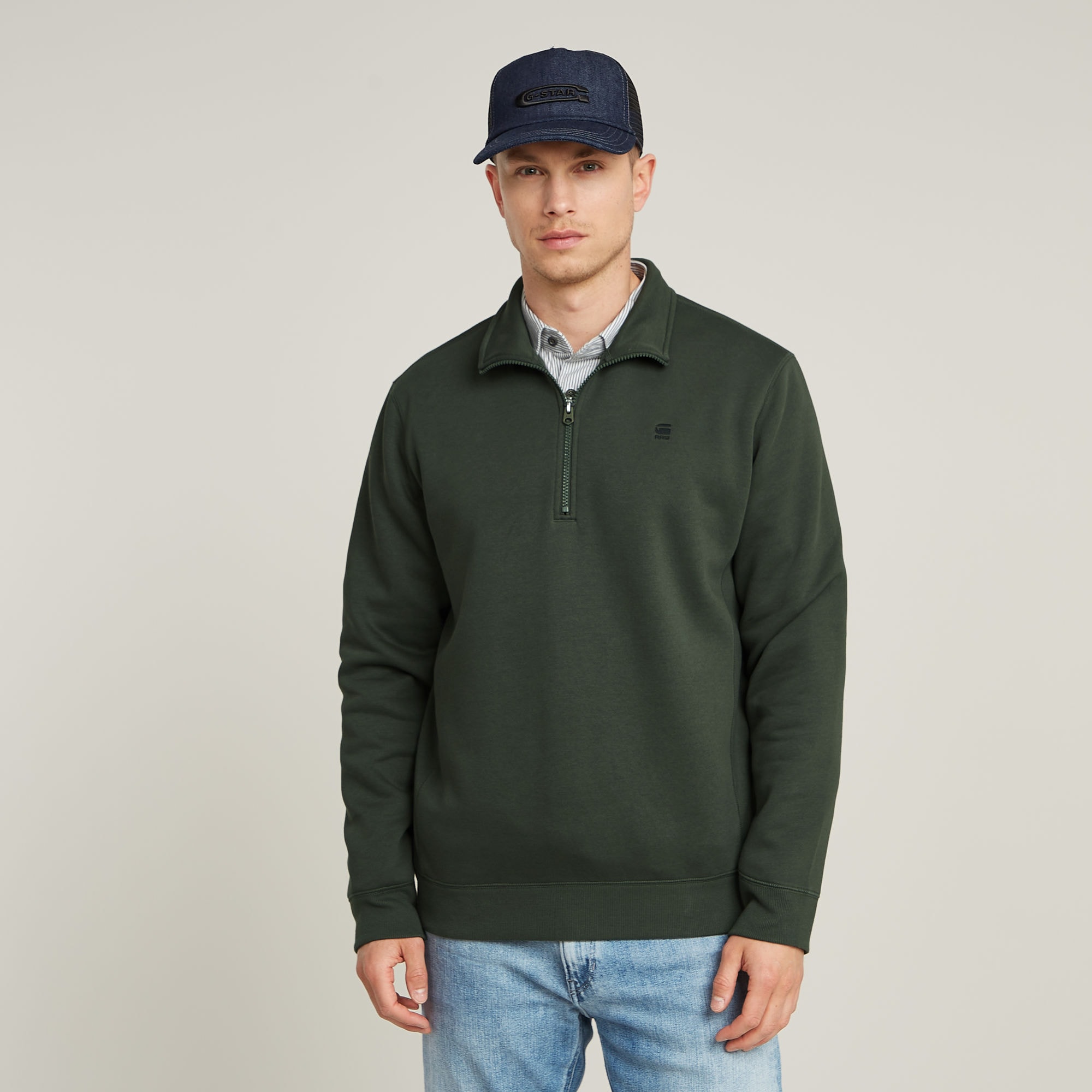 G-STAR Sweatshirt »Premium Core Half Zip«, mit Stehkragen

