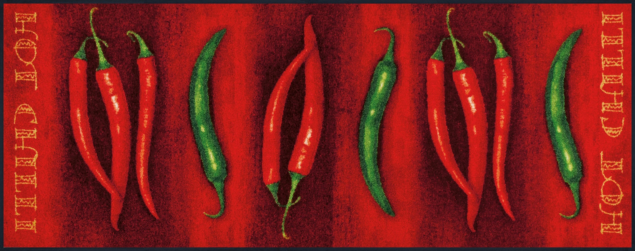 wash+dry by Kleen-Tex Küchenläufer »Hot Chili«, rechteckig, Motiv Chilli,  rutschhemmend, In- und Outdoor geeignet, waschbar, Küche bequem kaufen