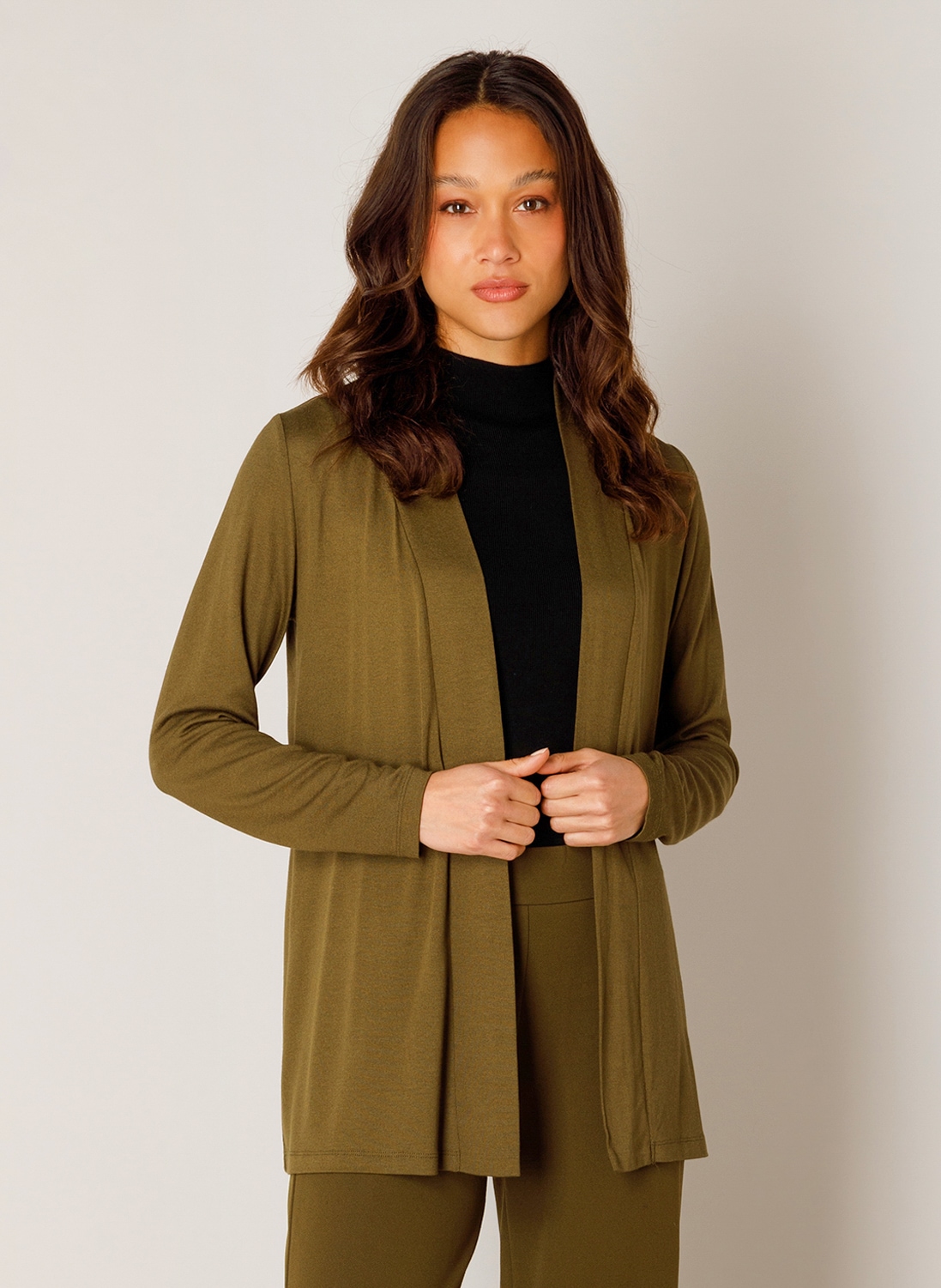 Base Level Veste en tricot »Yayla« en maille fine élastique