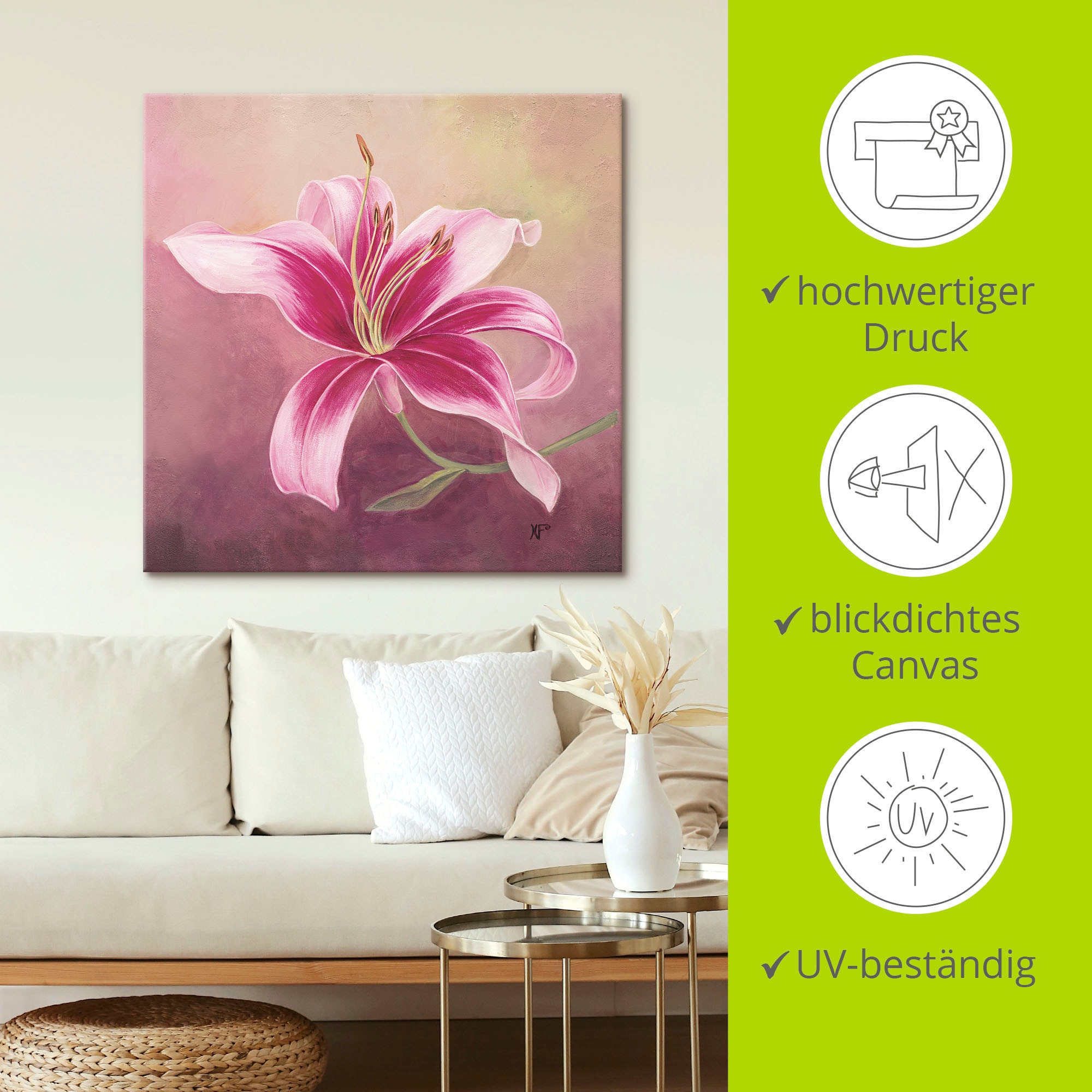 Artland Wandbild »Frühe Lilie«, Blumen, (1 St.), als Leinwandbild, Poster in verschied. Grössen