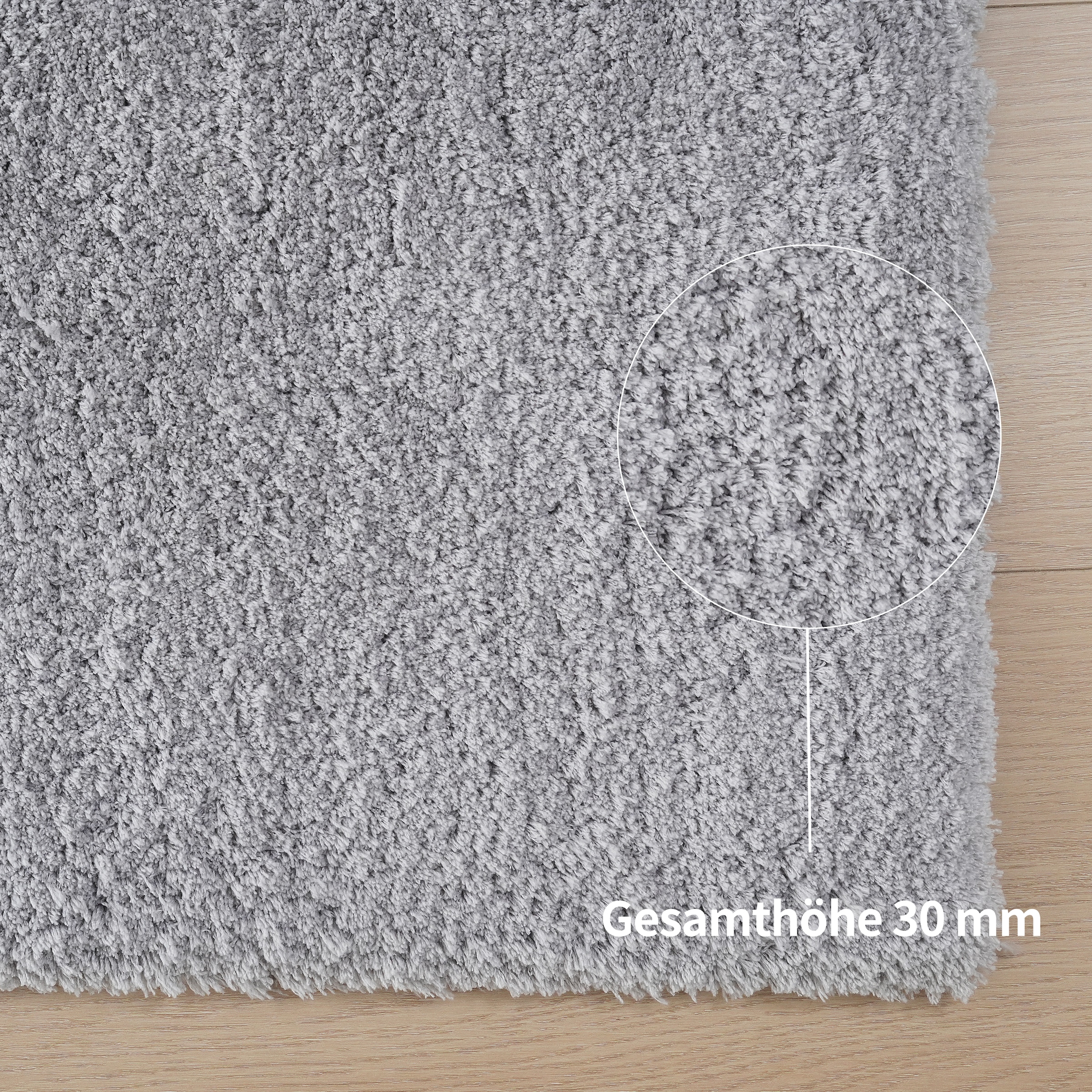 GOODproduct Tapis à poils longs »Microfaser Teppich Magong, besonders weich, sehr feiner Flor« Rectangulaire 25 mm Höhe uni, salon, chambre, chambre d'enfant, aussi rond et en coureur