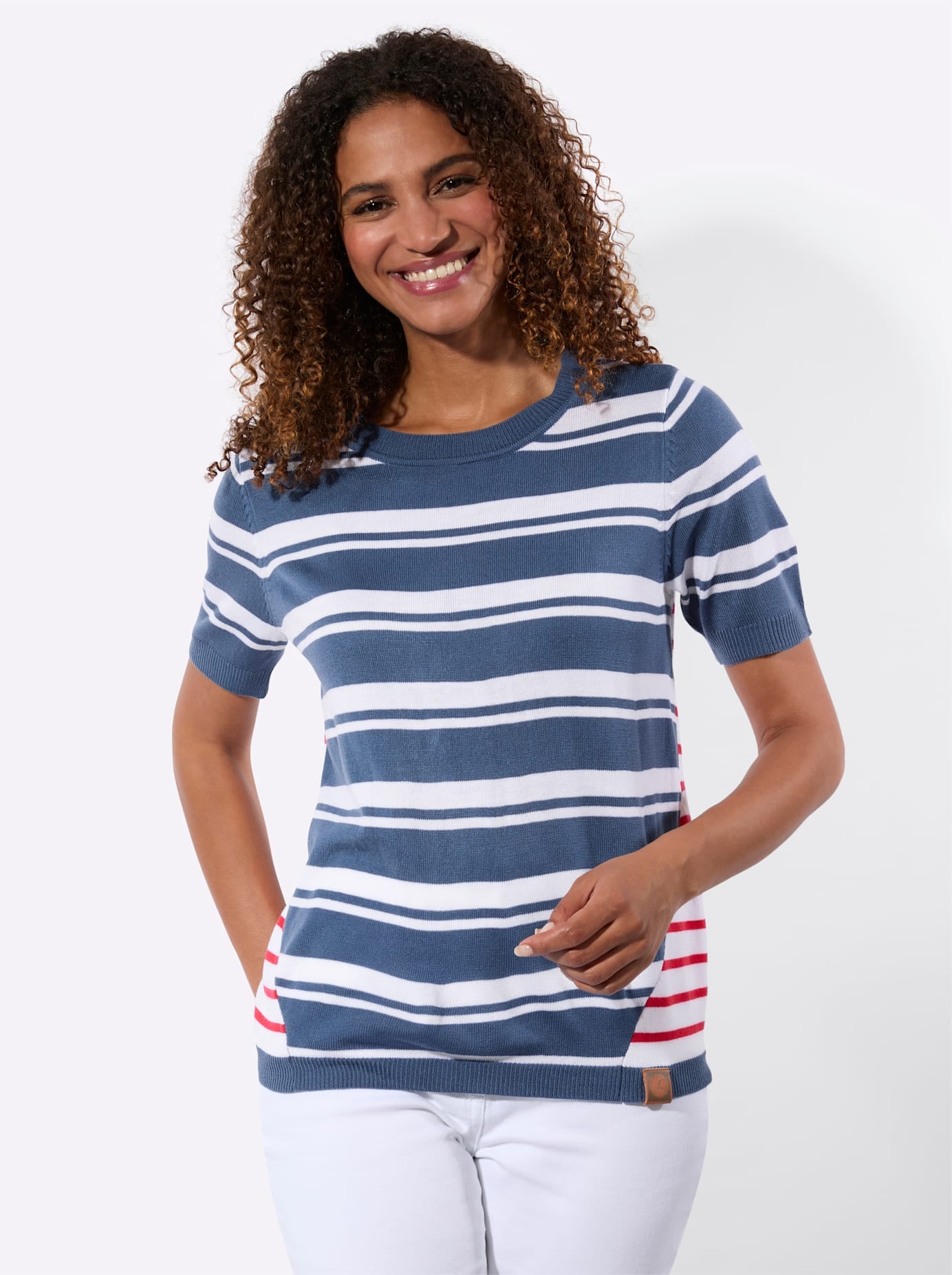 Casual Looks Pull à manches courtes »Kurzarm-Pullover«