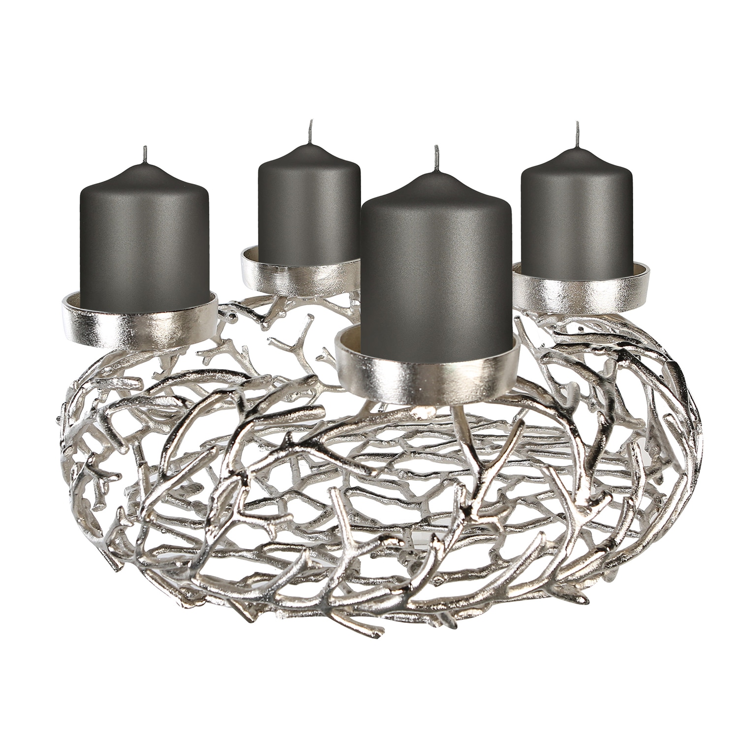 GILDE Adventskranz »Twigs« Aluminium, silber, verschiedene Grössen
