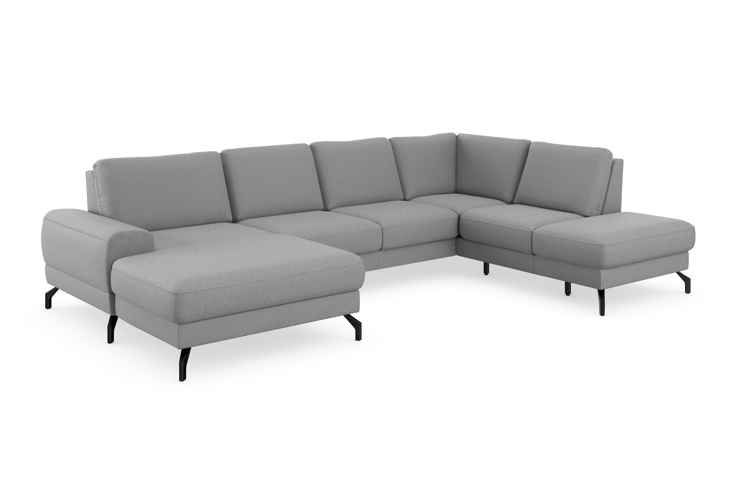 sit&more Wohnlandschaft »Cinturo U-Form« inklusive Sitztiefenverstellung und Federkern, Sitzhöhe 45 cm