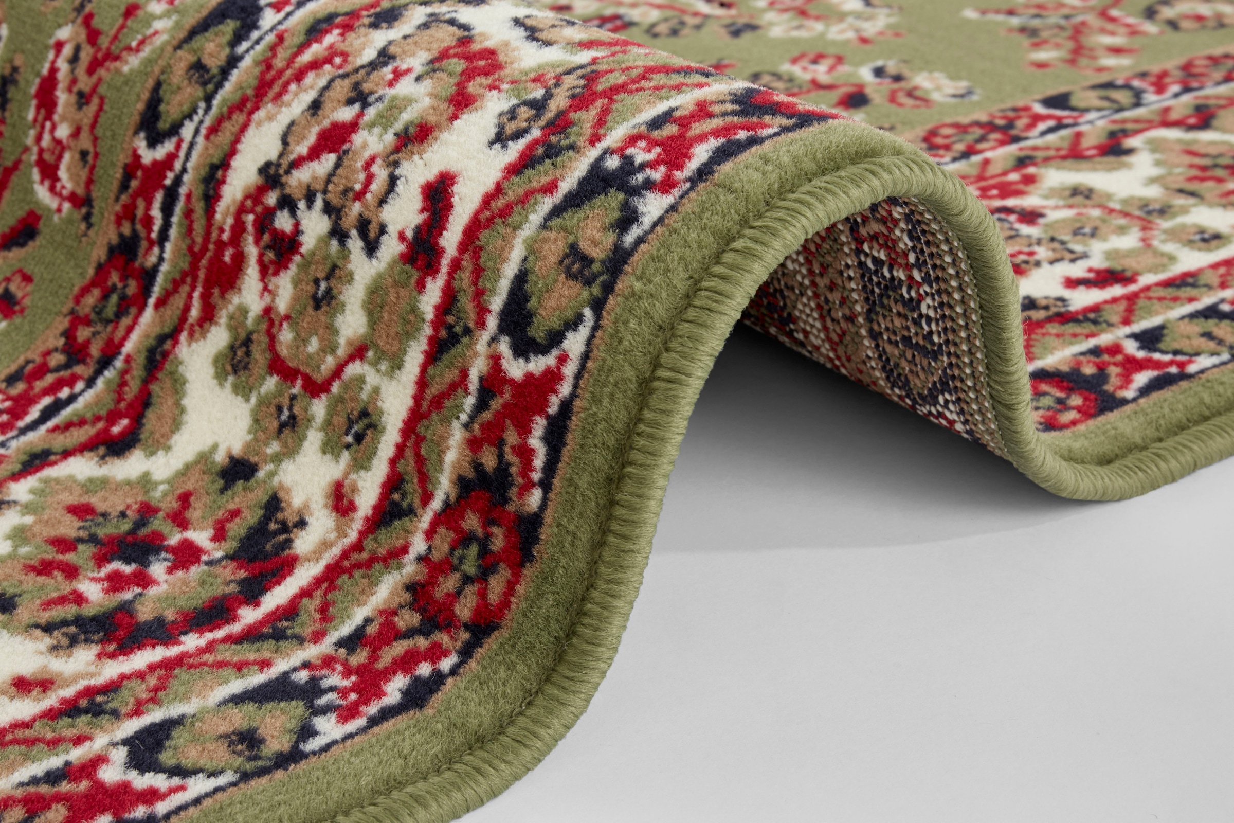 HANSE Home Teppich »Halton«, rechteckig, 8 mm Höhe, Kurzflor, Orient-Optik, mit Bordüre, Läufer, pflegeleicht, gekettelt