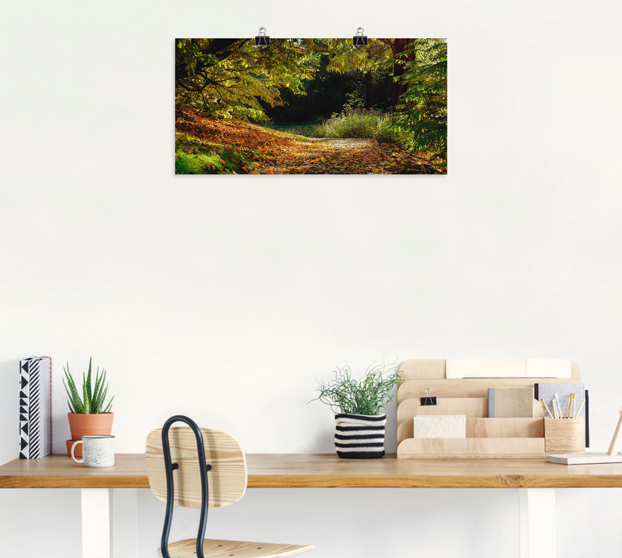 Artland Poster »Herbstteppich«, Wald, (1 St.), als Leinwandbild, Wandaufkleber oder Poster in versch. Grössen