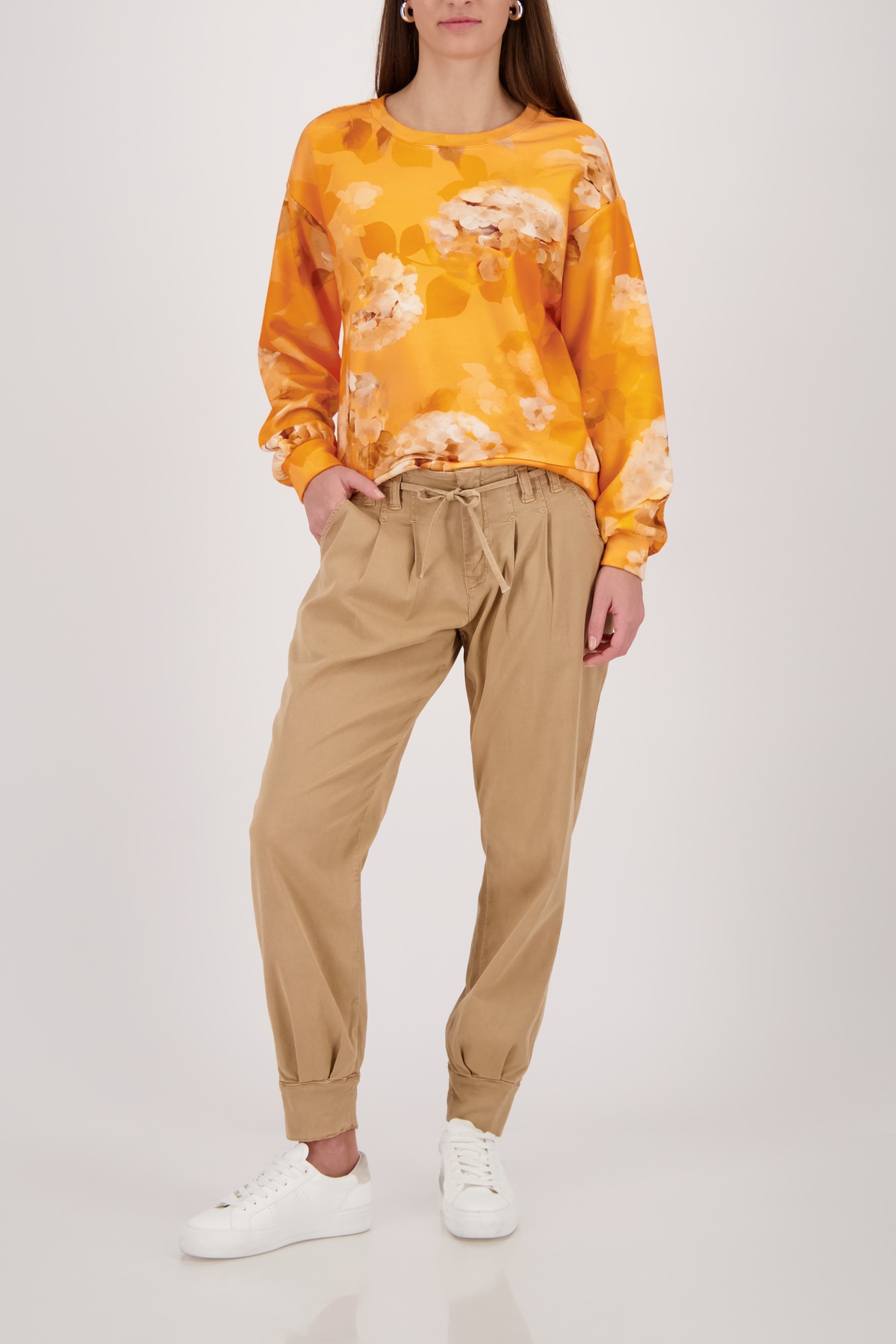 Monari Sweatshirt »Blume allover«, Regular fit mit Blumenmuster
