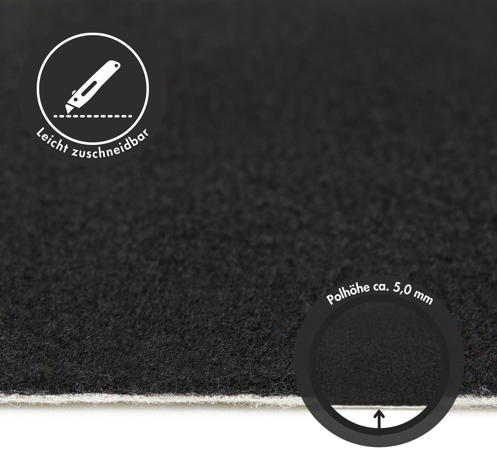 Andiamo Teppichboden »Sina, Velours, Made in Belgium«, rechteckig, 9 mm Höhe, Uni Farben, Breite 400 cm, strapazierfähig, pflegeleicht, Wohnzimmer