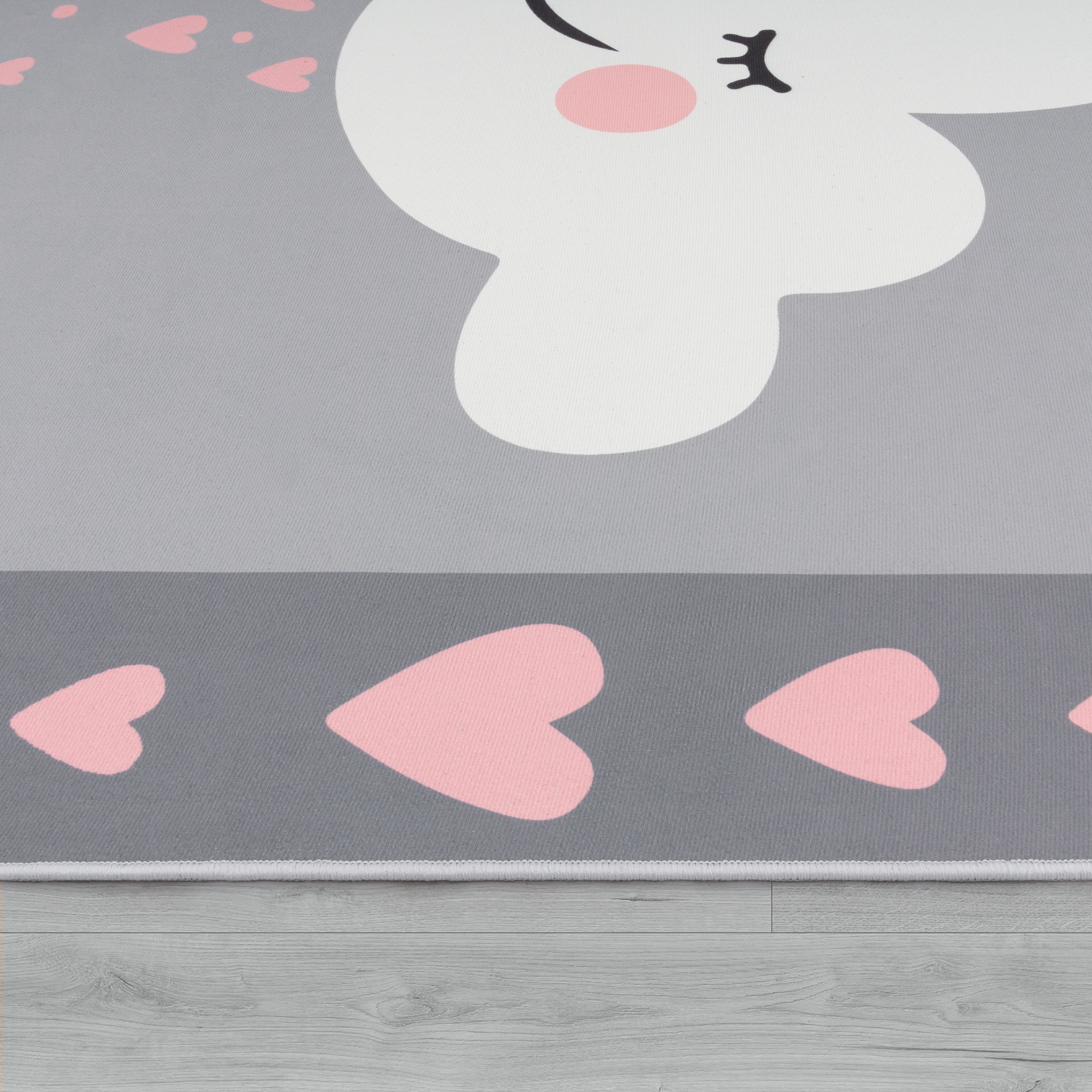 Paco Home Kinderteppich »Aleyna 119«, rechteckig, Spielteppich, bedruckt, Motiv Wolke und Spruch, mit Bordüre