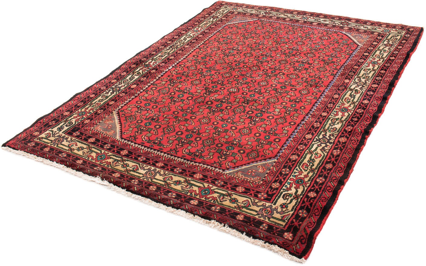 Image of morgenland Orientteppich »Perser - Nomadic - 199 x 150 cm - dunkelrot«, rechteckig, 10 mm Höhe, Wohnzimmer, Handgeknüpft, Einzelstück mit Zertifikat bei Ackermann Versand Schweiz