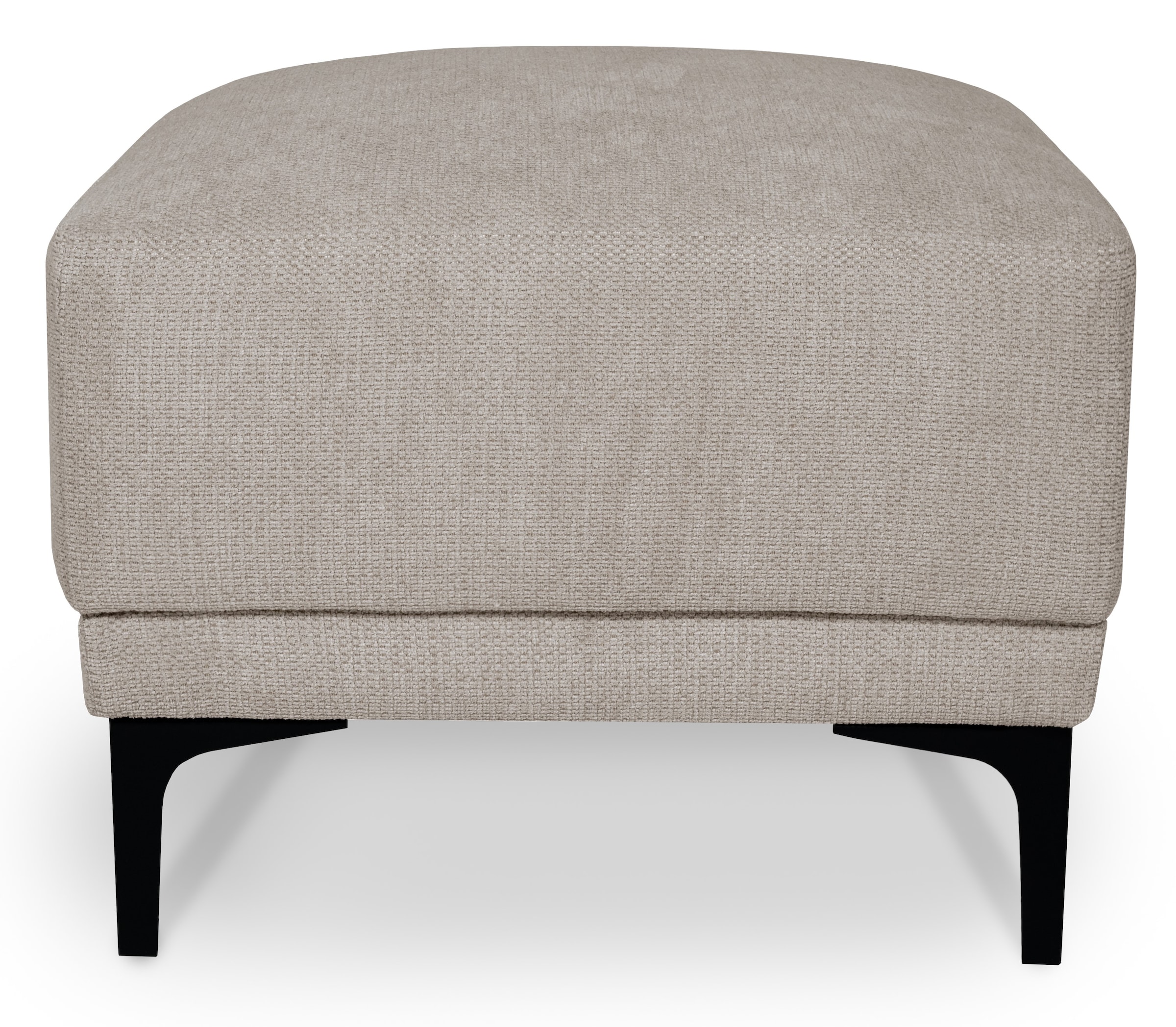 Places of Style Polsterhocker »Xander«, Breite 58 cm, Soft-Touch Chenille, schwarze Metallfüsse