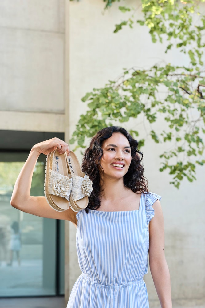 Rieker Pantolette  chaussure d'été, mule avec plateforme tendance
