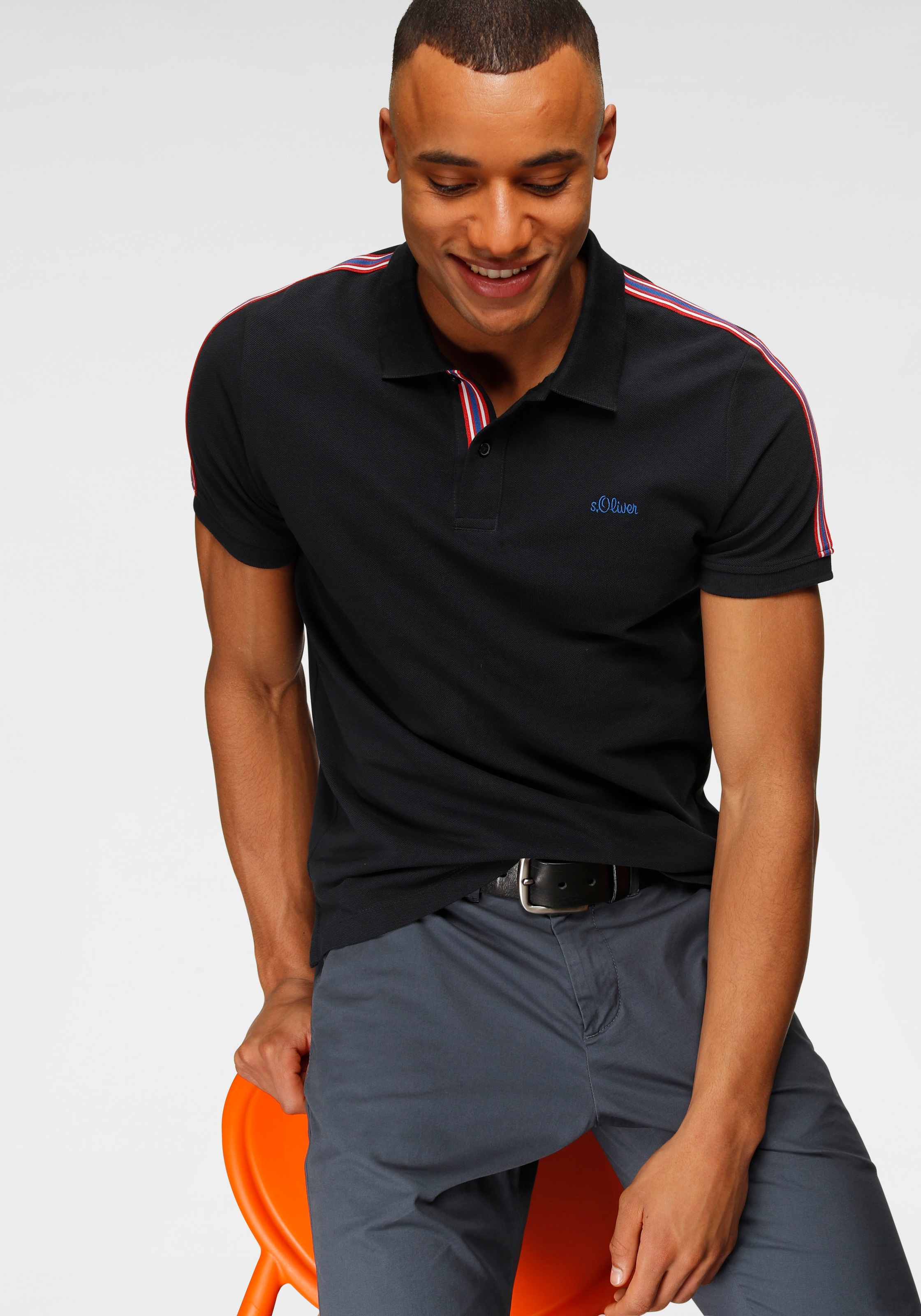 Image of s.Oliver Poloshirt, mit kontrastfarbenen Details bei Ackermann Versand Schweiz