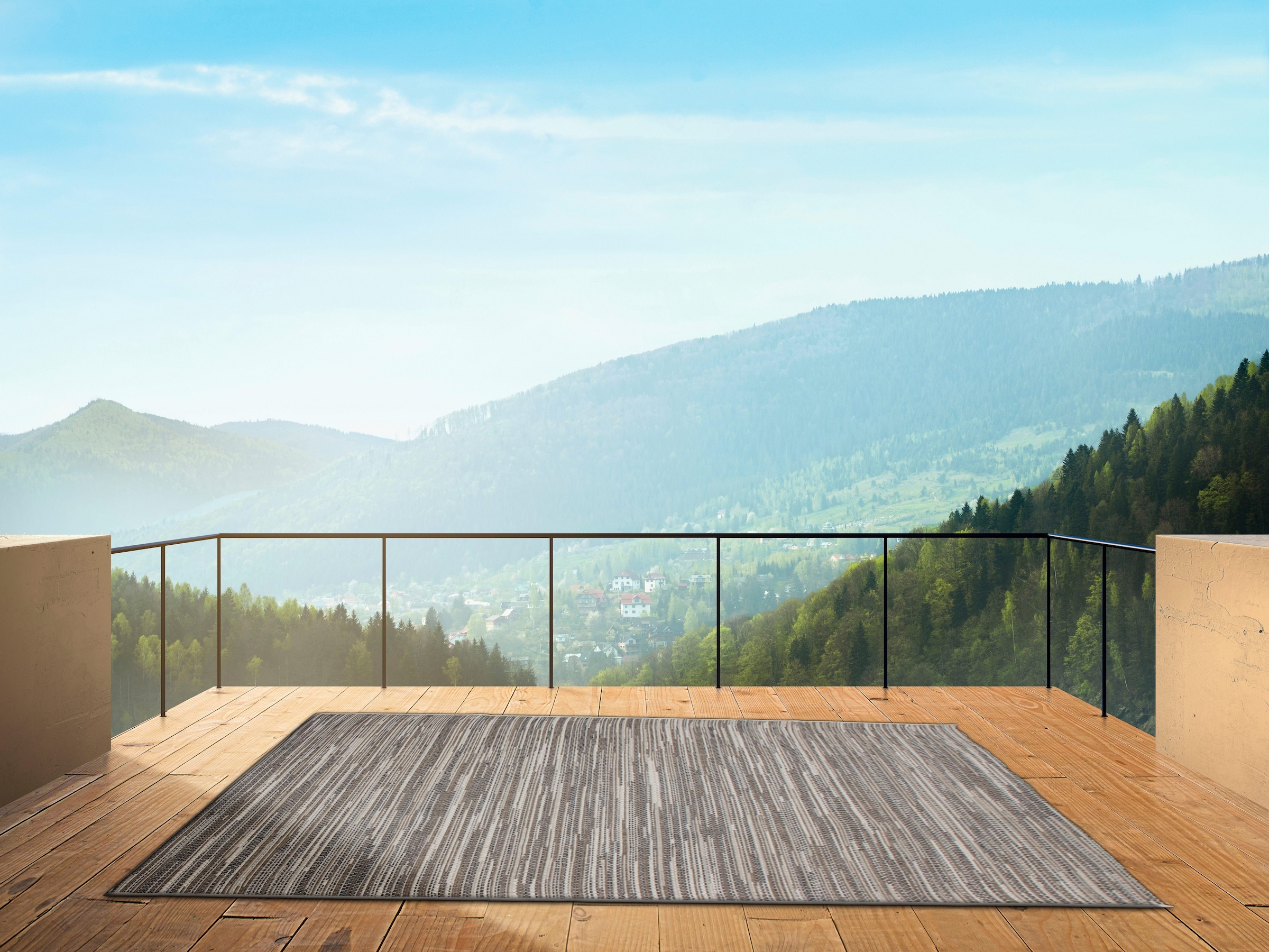 my home Teppich »Sokol«, rechteckig, 7 mm Höhe, Indoor und Outdoor geeignet, Wohnzimmer