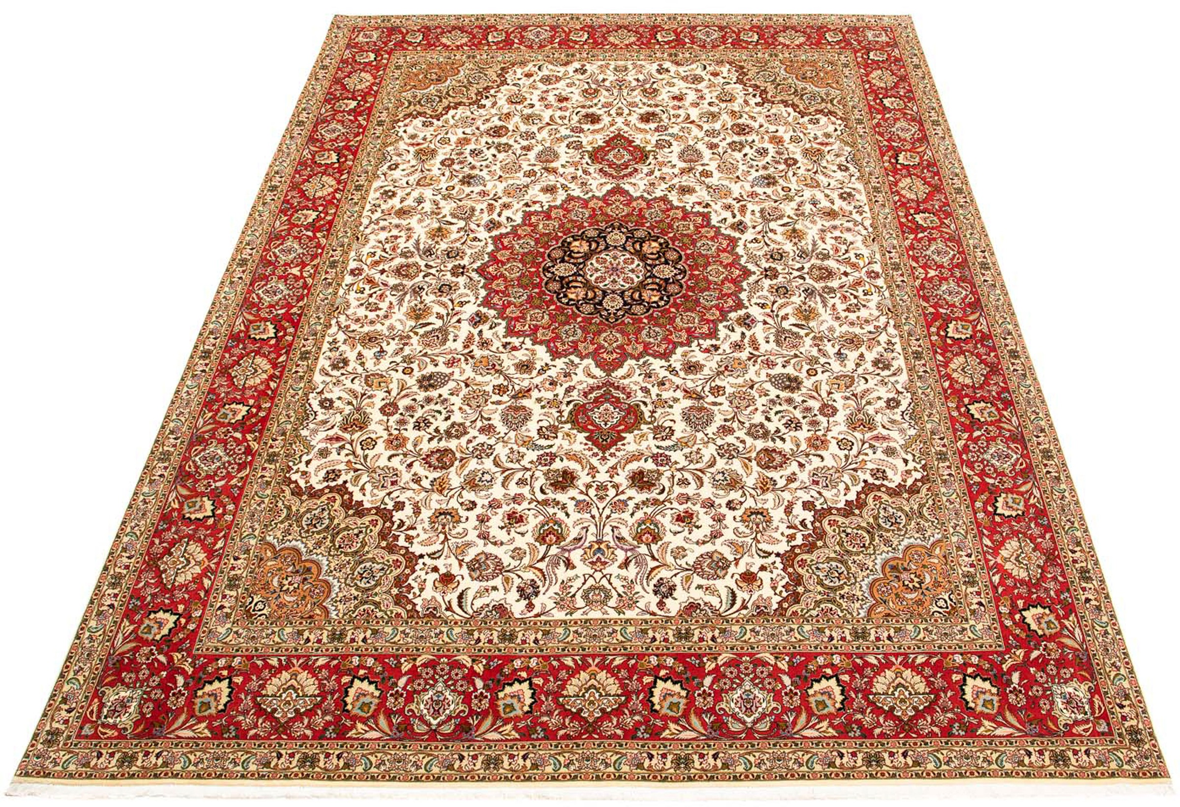 Image of morgenland Orientteppich »Perser - Täbriz - Royal - 394 x 305 cm - rot«, rechteckig, 7 mm Höhe, Wohnzimmer, Handgeknüpft, Einzelstück mit Zertifikat bei Ackermann Versand Schweiz