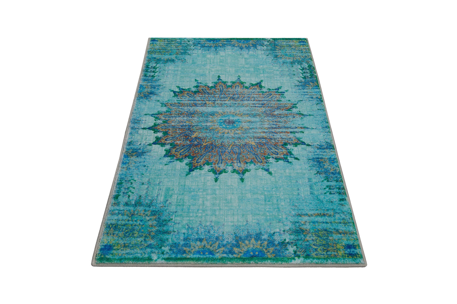 Wecon home Badematte "Healing" Höhe 0,5 mm fußbodenheizungsgeeignet Vintage, waschbar, rutschfest, schnell trocknend, robust, Badteppich