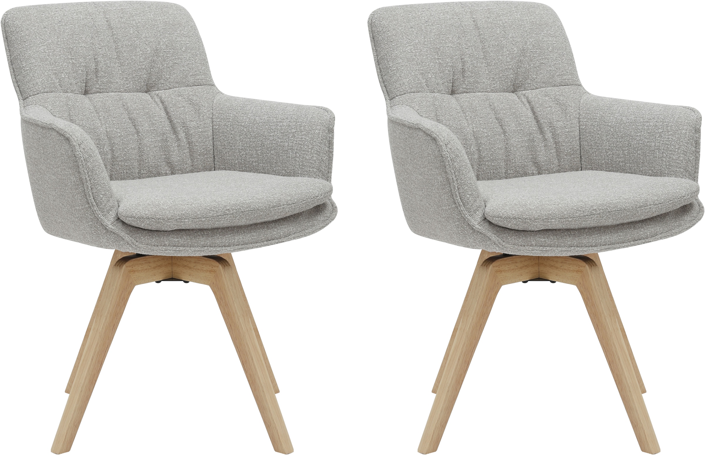GOODproduct Chaise de salle à manger »Sigune« () 1 cuisrevêtement en tissu tissé facile d'entretien, structure en bois massif
