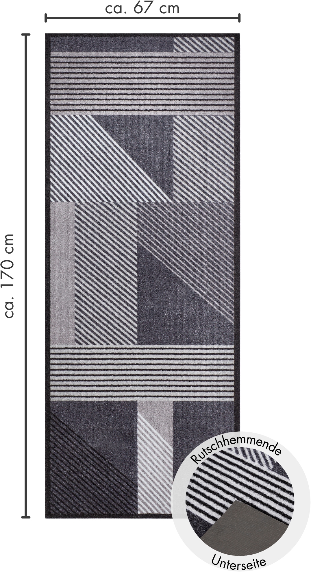 Barbara Becker Fussmatte »Sense, Made in Belgium«, rechteckig, 7 mm Höhe, Schmutzfangmatte, modernes Design, waschbar, auch als Läufer