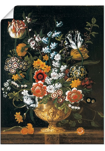 Kunstdruck »Zwölf Monate. Floraler Kalender April«, Arrangements, (1 St.)