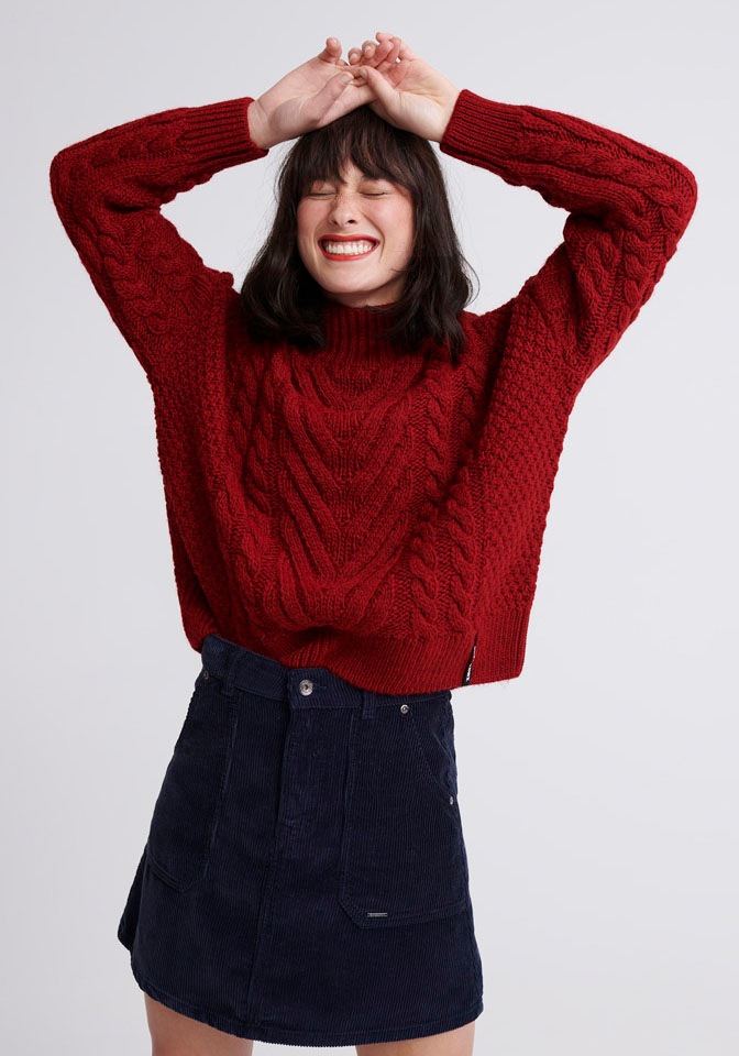 Image of Superdry Strickpullover »DALLAS CHUNKY CABLE KNIT«, in Grobstrick-Qualität bei Ackermann Versand Schweiz