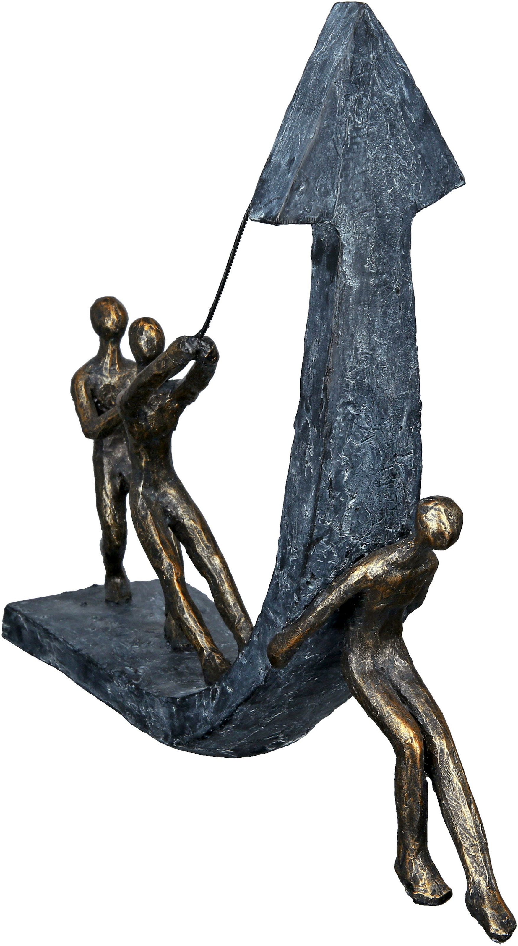 Casablanca by Gilde »Skulptur confortablement cm, Dekoobjekt, bronzefarben/grau«, Wohnzimmer Dekofigur 29 acheter Höhe Success