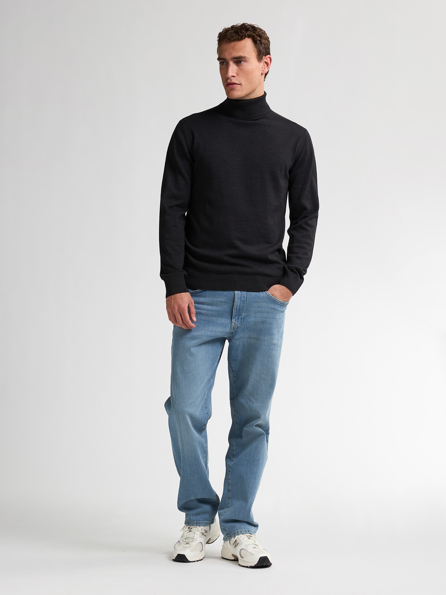 Petrol Industries Rollkragenpullover »Men Knitwear Collar Basi«, Pflegeleichter Materialmix mit Baumwollanteil