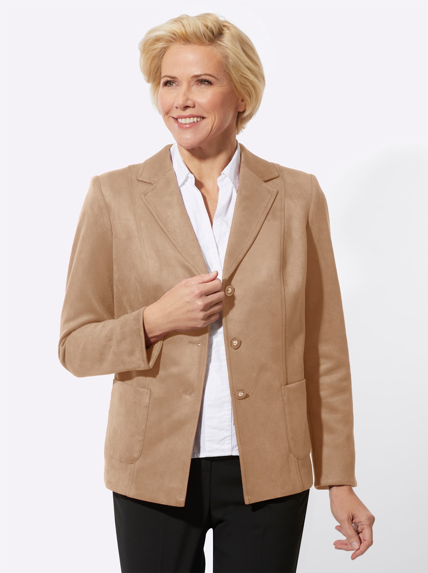 Classic Jackenblazer »Lederimitat-Blazer«