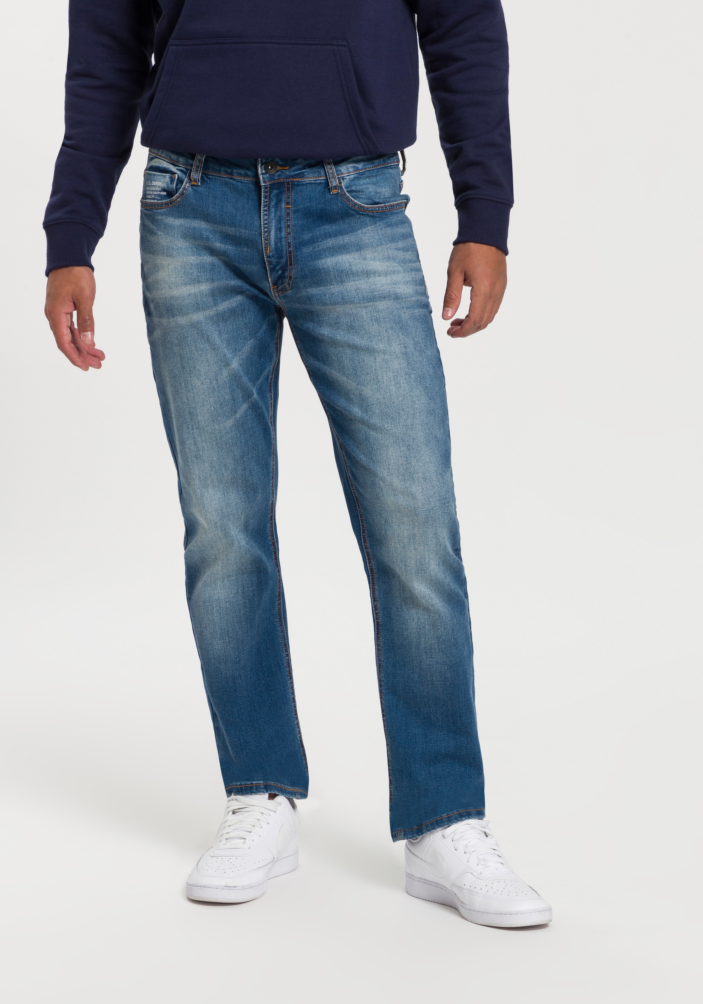 H.I.S Straight-Jeans »DIX«, gerade Beinform, niedrige Leibhöhe, Used-Waschung