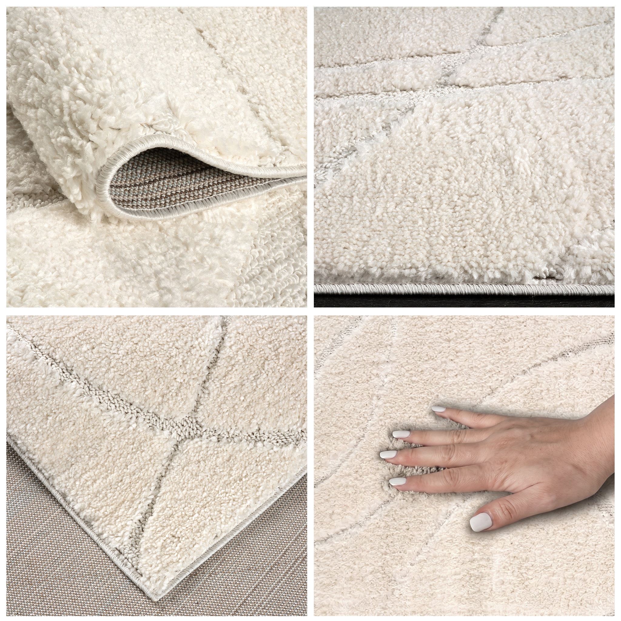 GOODproduct Teppich »Lavia, Wellenmuster, Hoch-Tief« rechteckig 20 mm Höhe Linienmuster, modernes Design, 3D Optik, Designteppich, Wohnzimmer