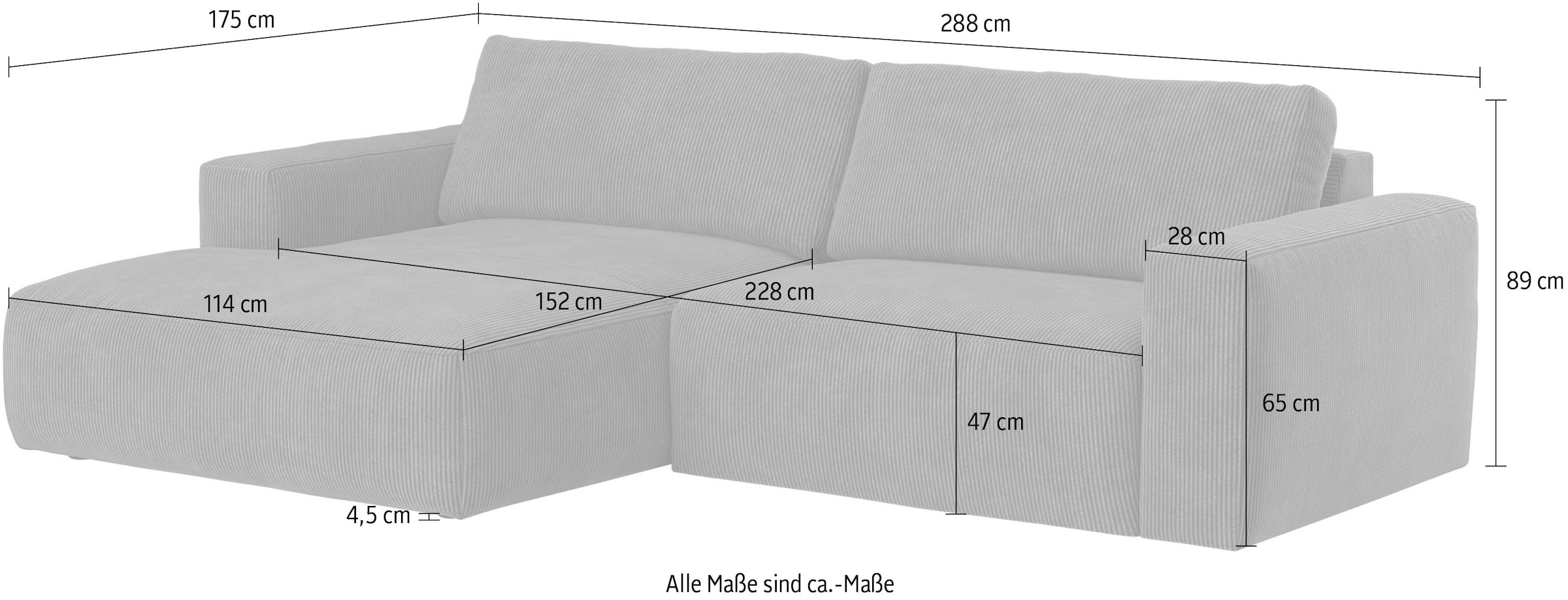 COTTA Ecksofa »Lasso L-Form, XL-Sofa«