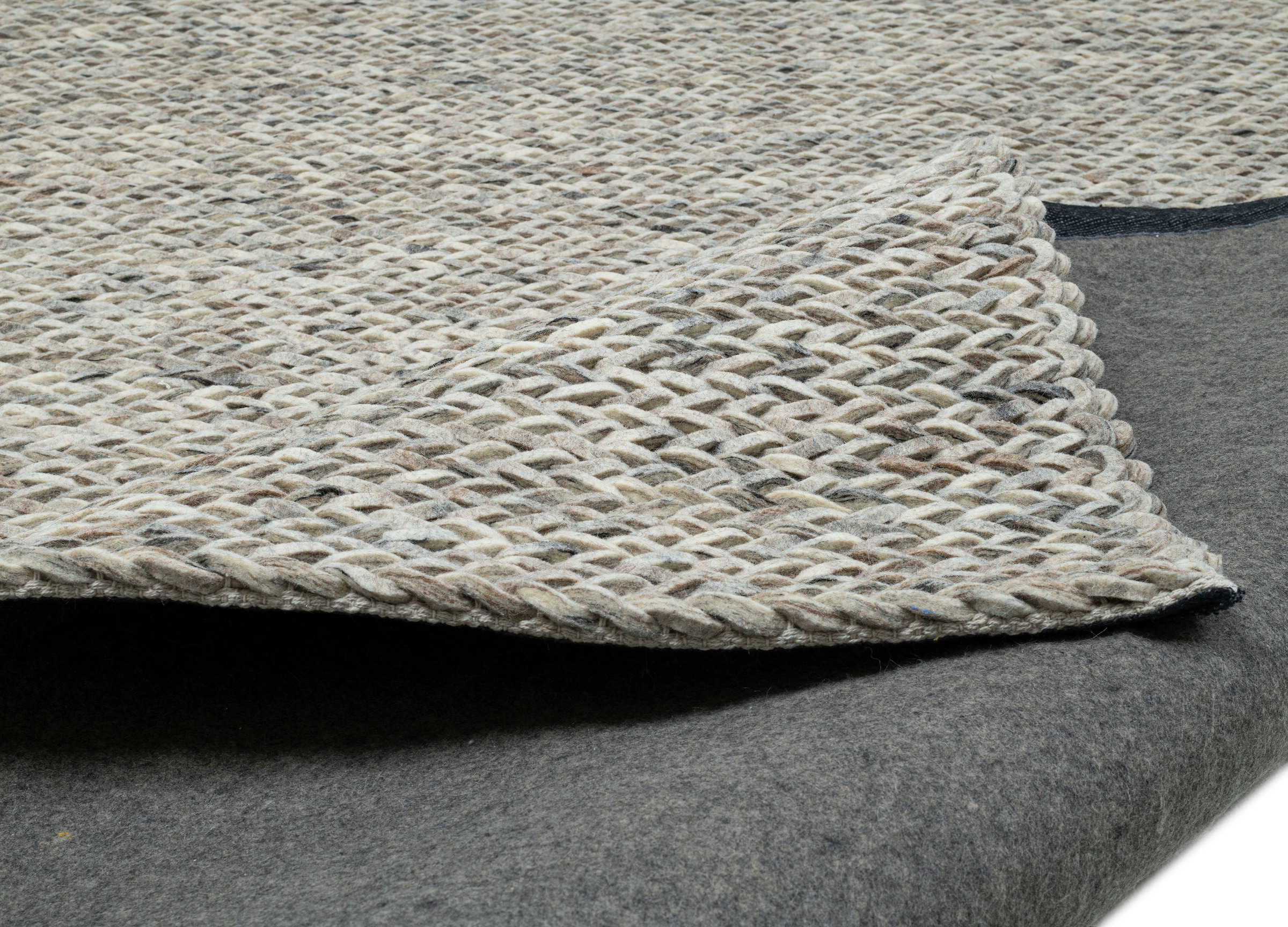 THEKO Wollteppich »Arlberg«, rechteckig, 23 mm Höhe, reine Wolle, Strickoptik, ideal im Wohnzimmer & Schlafzimmer