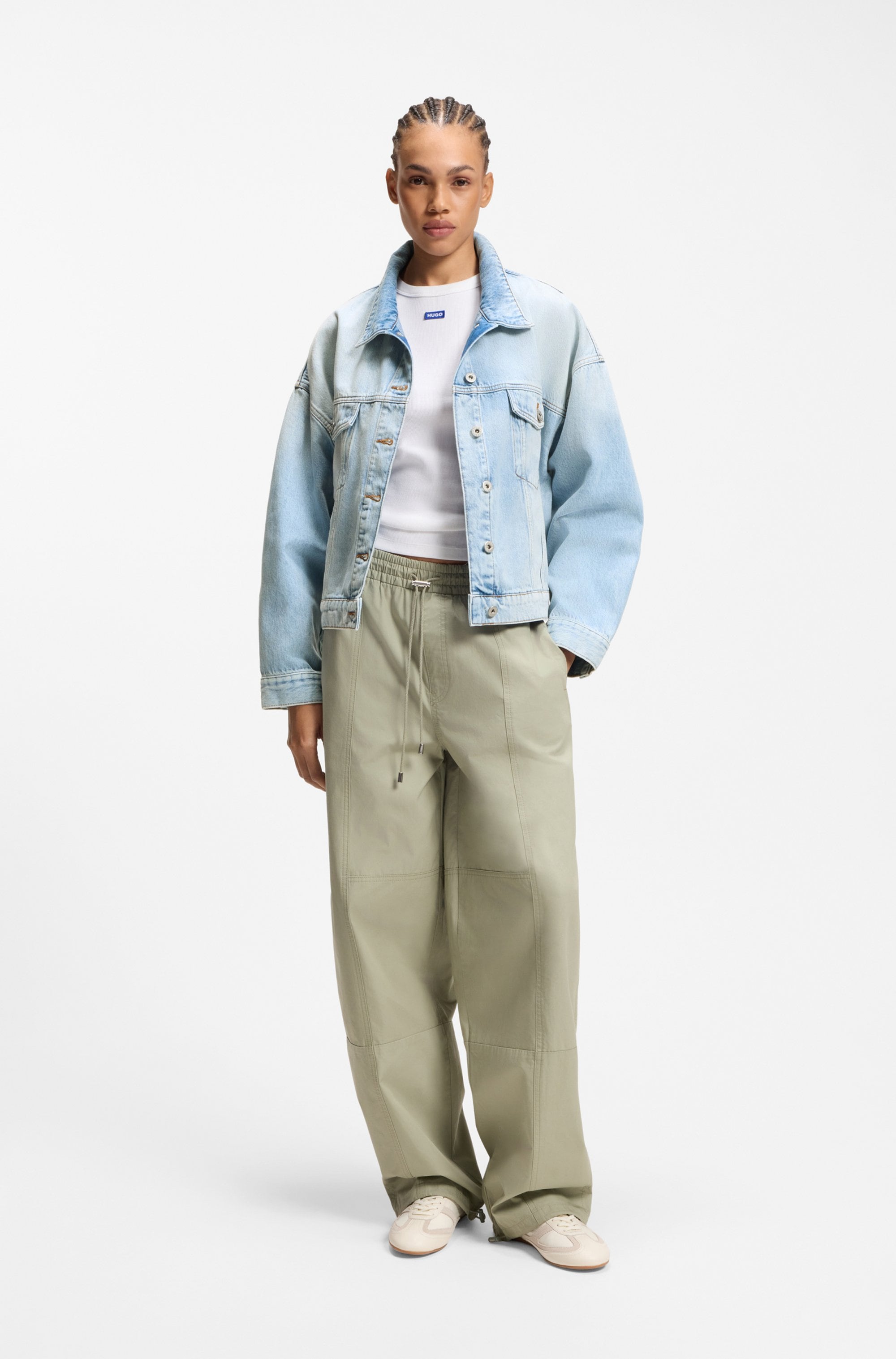 HUGO Blue Veste en jean »Lou« Boxy, leicht oversized