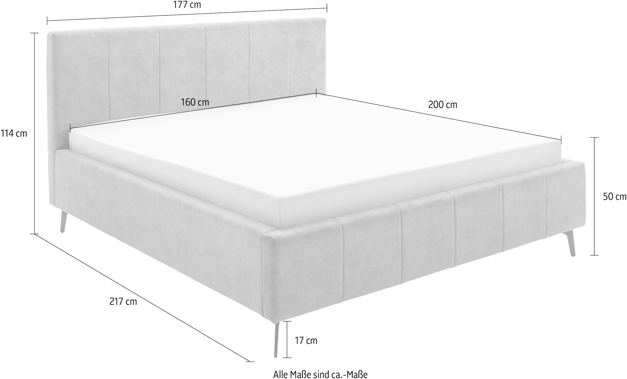 meise.möbel Lit de rangement »Lizzano« inkl. Lattenrost und Bettkasten