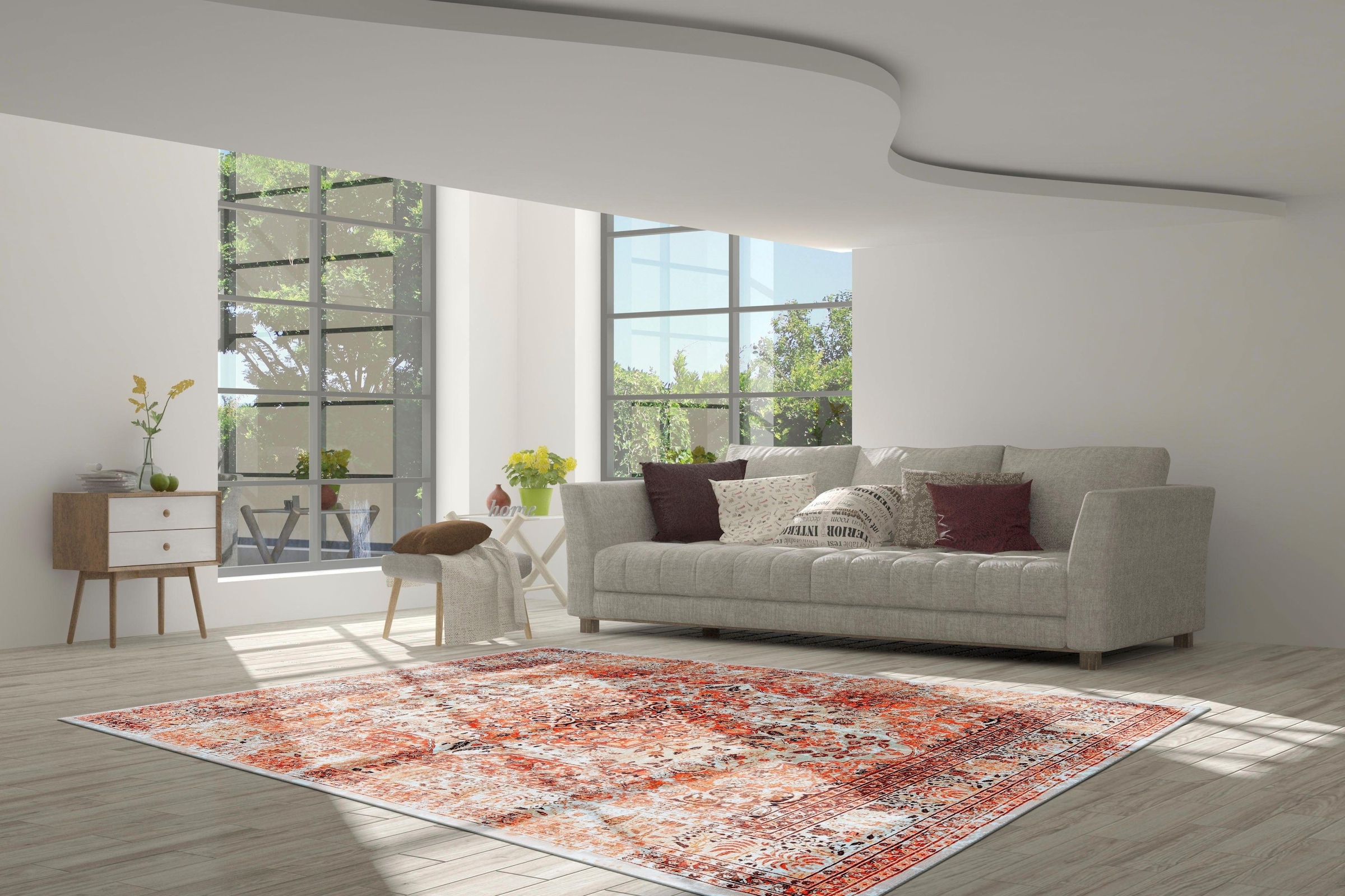 calo-deluxe Tapis »Castor 5000« Rectangulaire 6 mm Höhe Poils courts, avec franges, salon