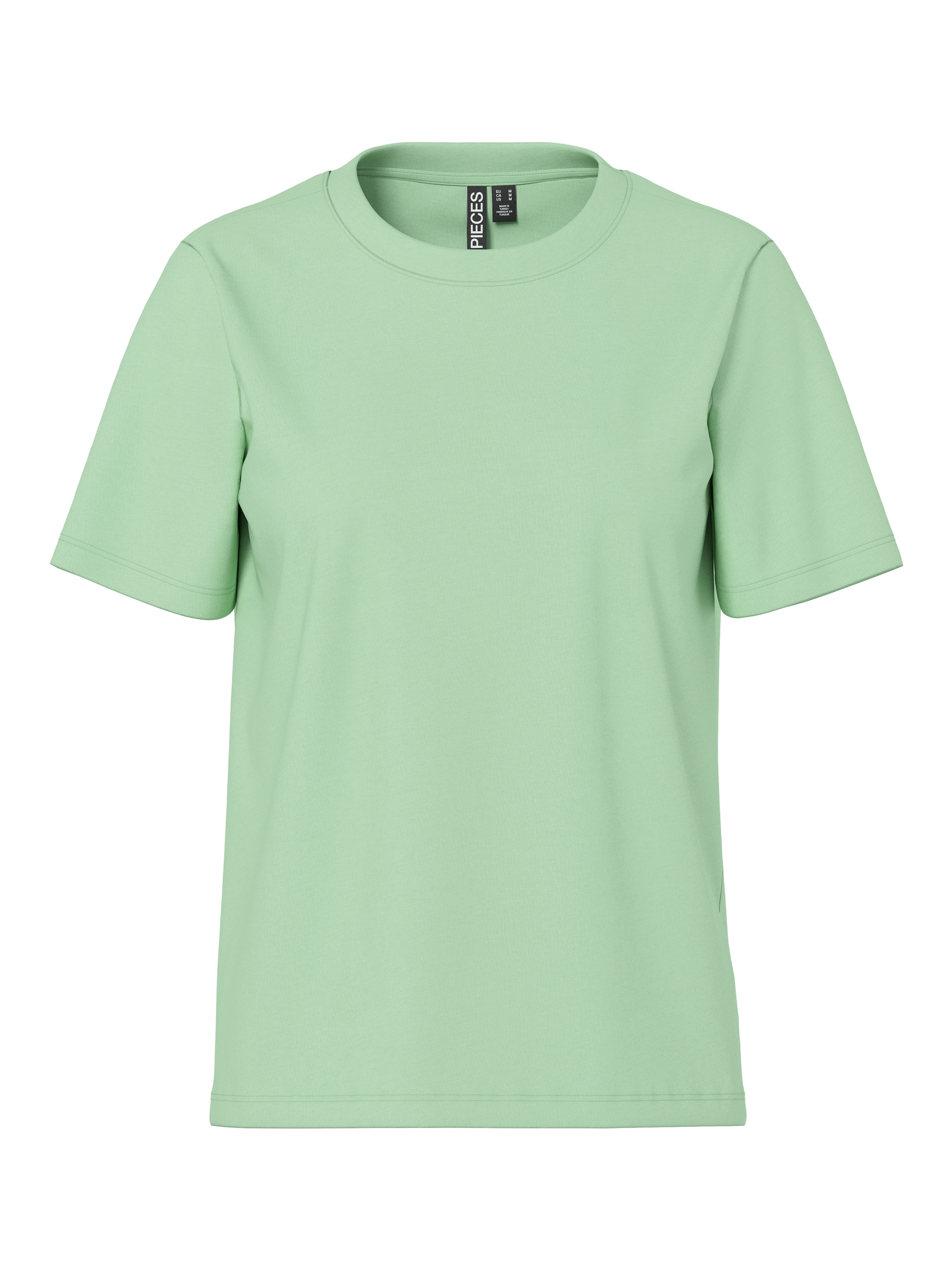 pieces Rundhalsshirt »PCRIA SS SOLID TEE NOOS BC« Baumwolle, regular fit