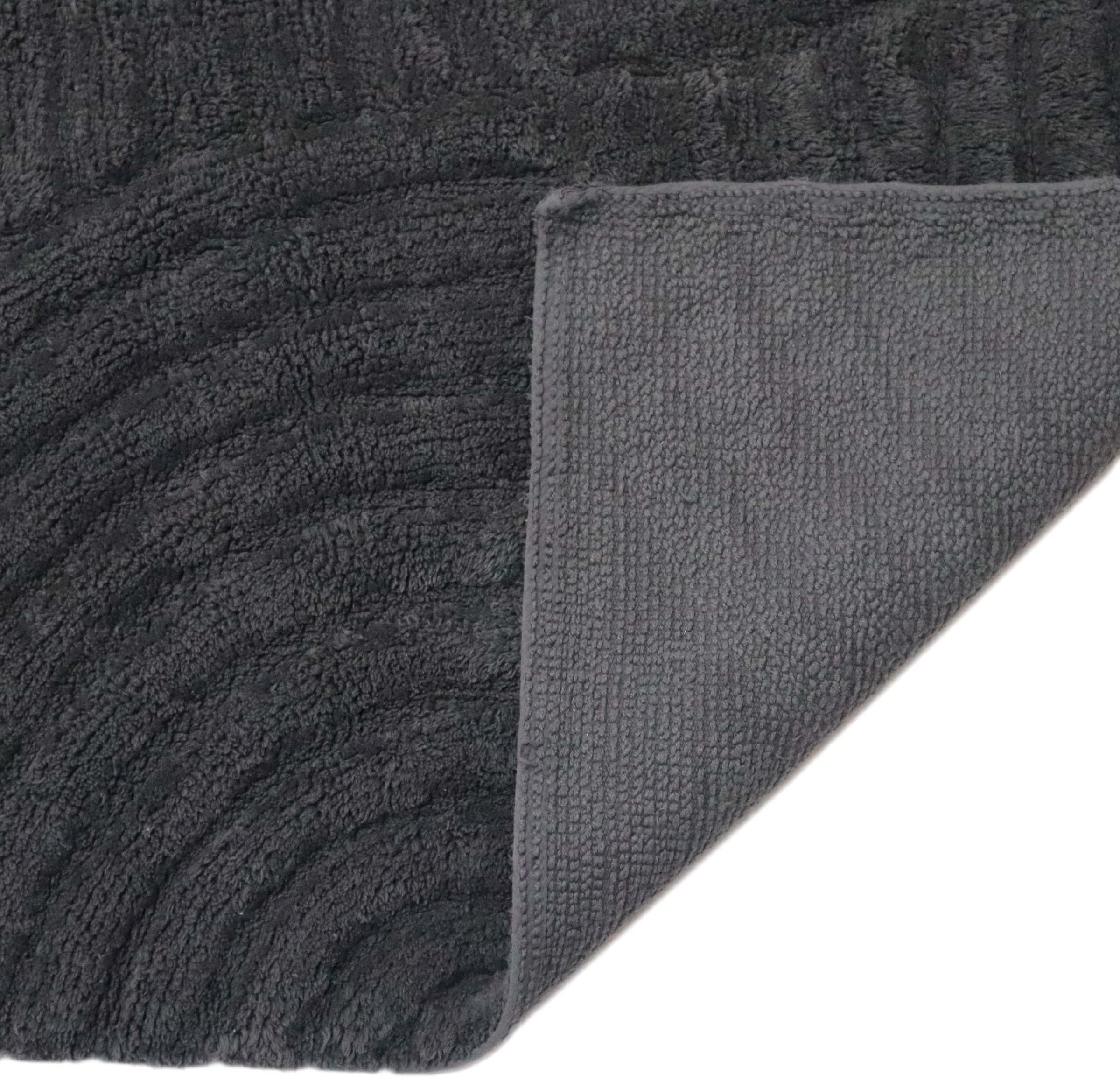 my home Badematte »Juna, Badvorleger, Badezimmer Teppich, Zen, Scandi, Boho«, rutschhemmend beschichtet, fussbodenheizungsgeeignet, Baumwolle, Hoch-Tief-Effekt, weich