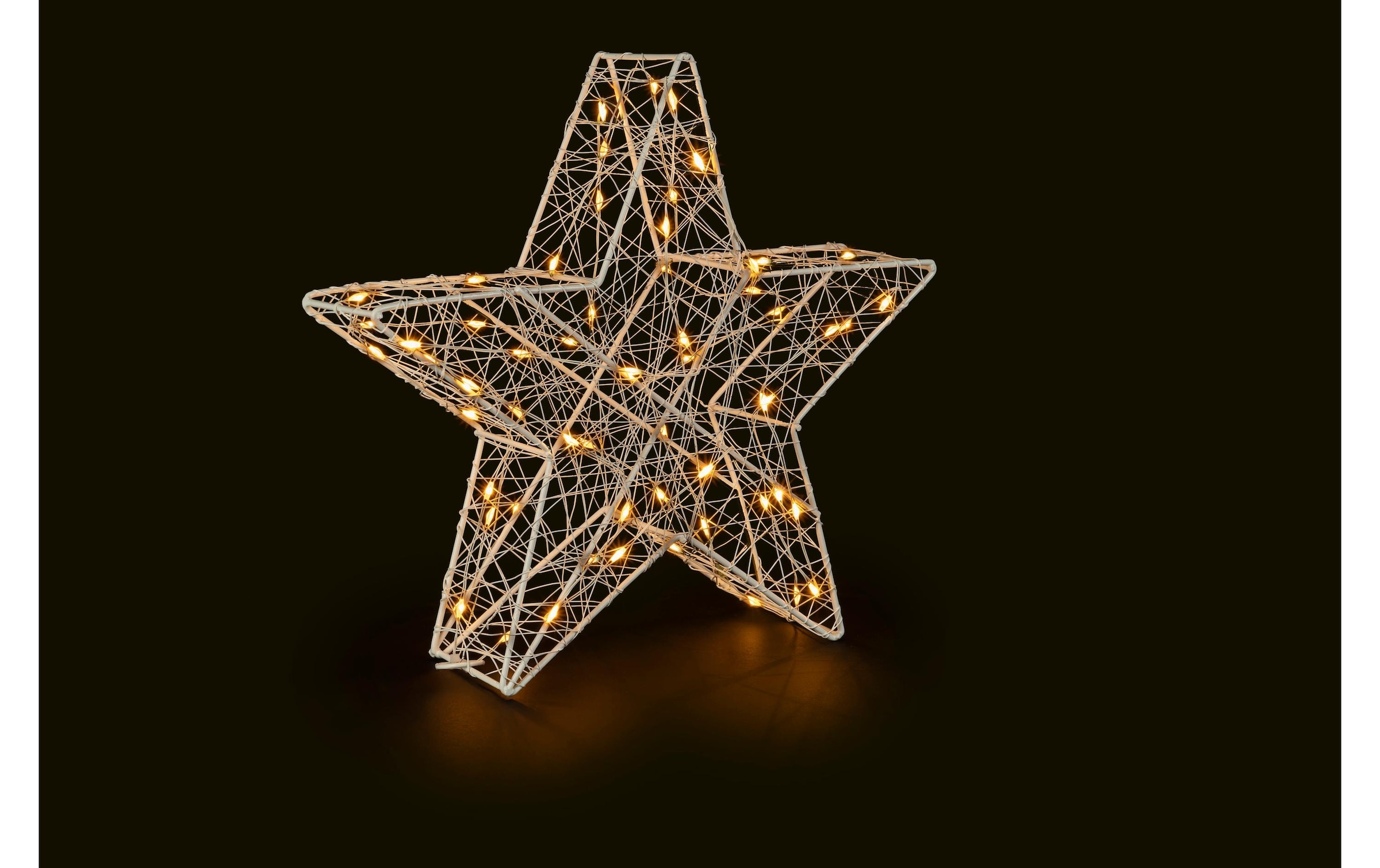 STT LED Dekofigur »Dekoration 3D Star Bianco M« Warmweiss