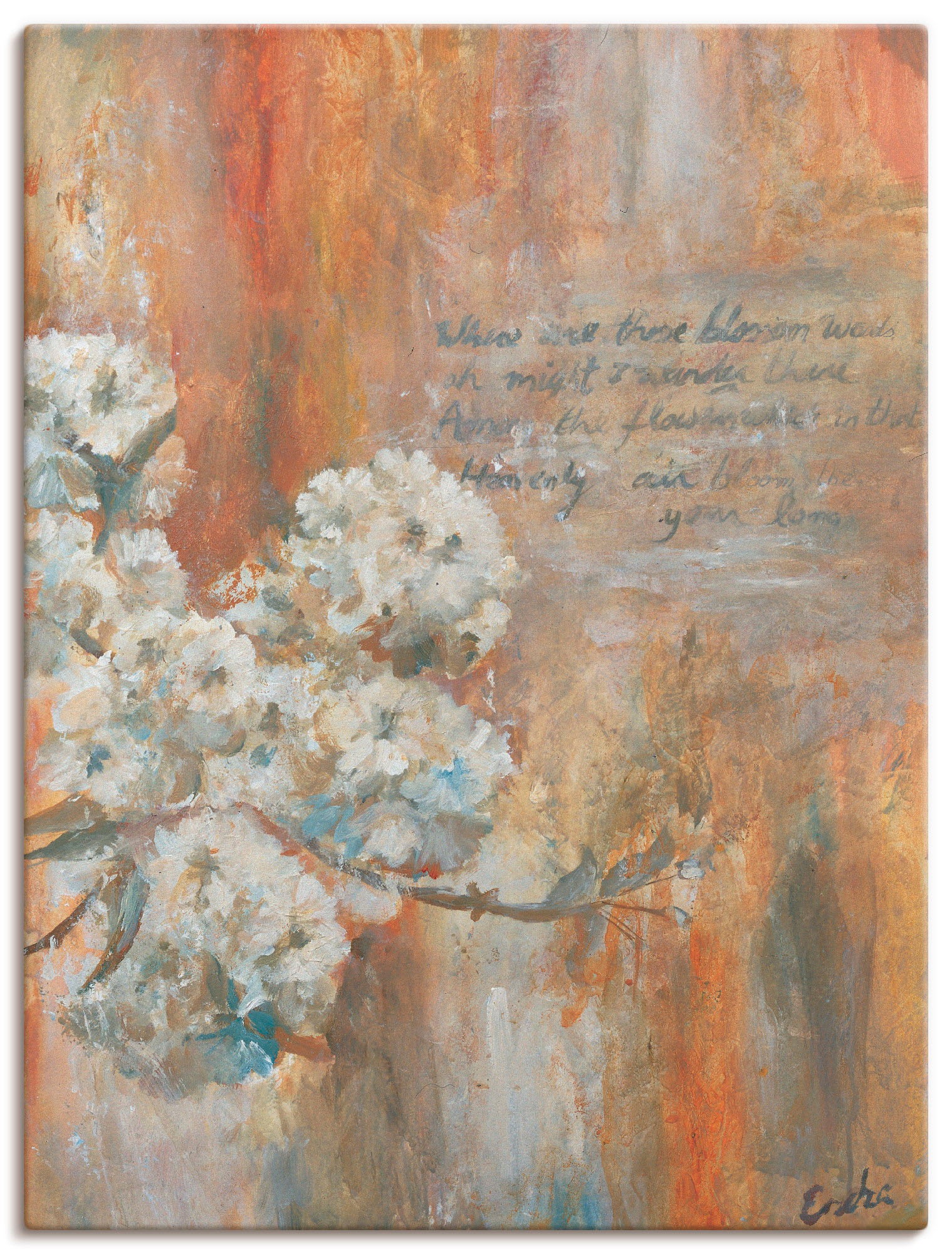 Image of Artland Wandbild »Blüten«, Blumen, (1 St.), in vielen Grössen & Produktarten -Leinwandbild, Poster, Wandaufkleber / Wandtattoo auch für Badezimmer geeignet bei Ackermann Versand Schweiz