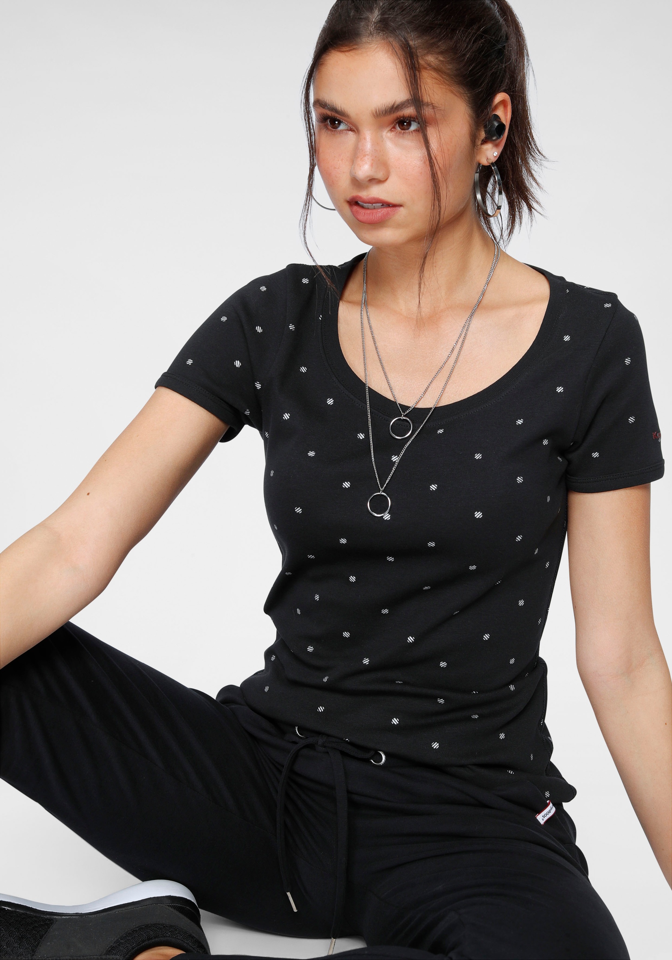 Image of KangaROOS T-Shirt, mit Anker, Schiffchen oder Reh-Print bei Ackermann Versand Schweiz