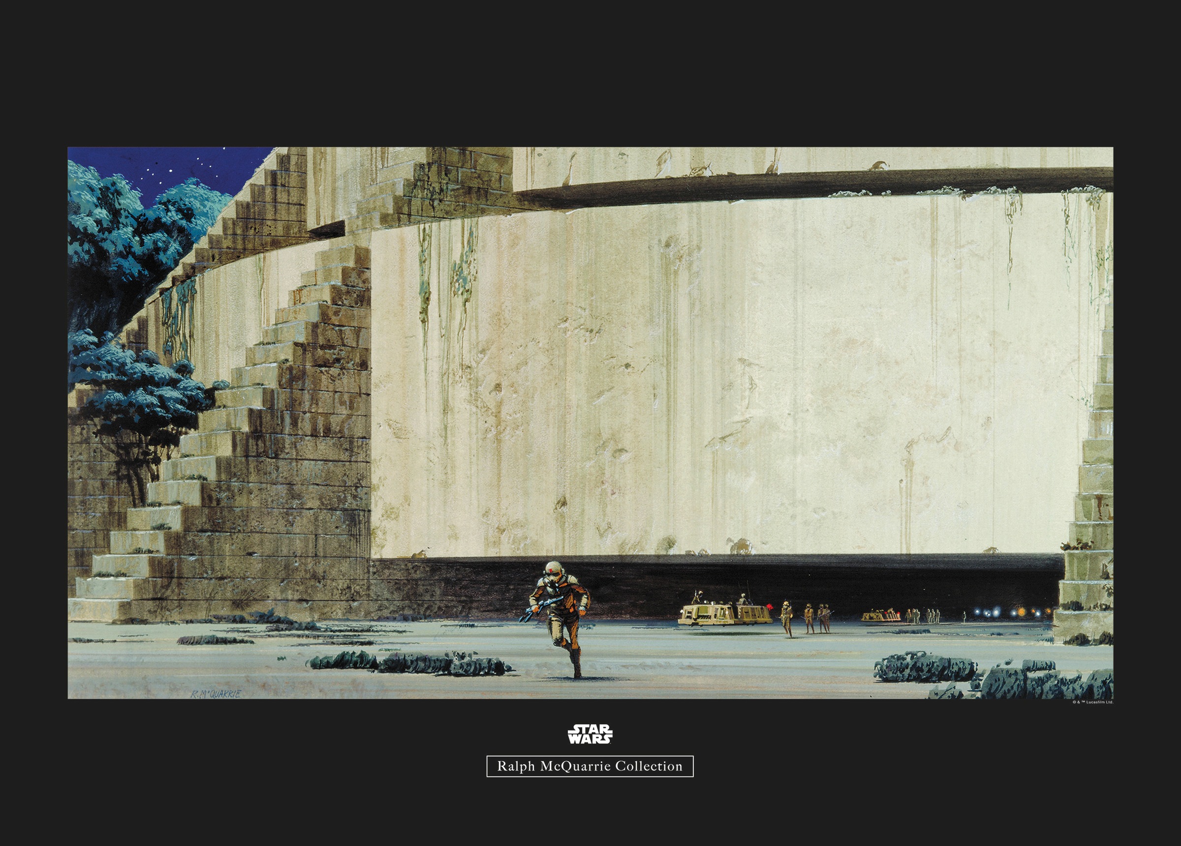 Image of Komar Bild "Star Wars Classic RMQ Yavin Temple" Star Wars 1 Stk. tlg. Wandbild zur Dekoration im Kinderzimmer - ohne Rahmen