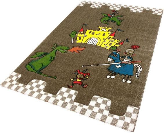 Image of Festival Kinderteppich »Momo Ritter«, rechteckig, 13 mm Höhe, Drache mit Ritterburg Motiv bei Ackermann Versand Schweiz