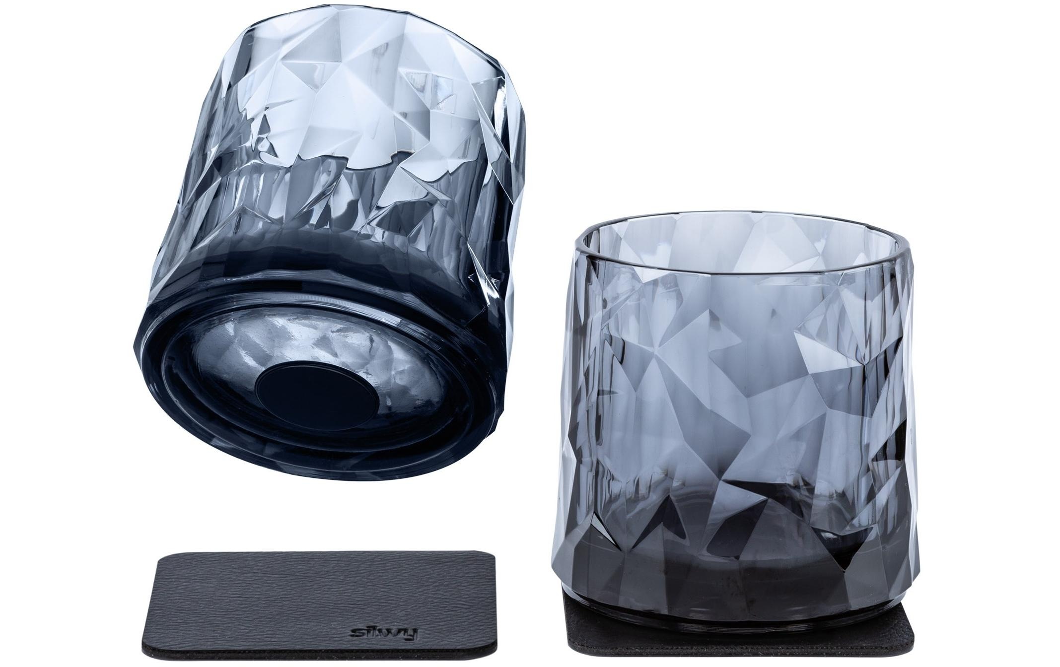 Image of silwy MAGNETIC SYSTEM Glas "Magnet-Kunststoffgläser Tumbler Grau"