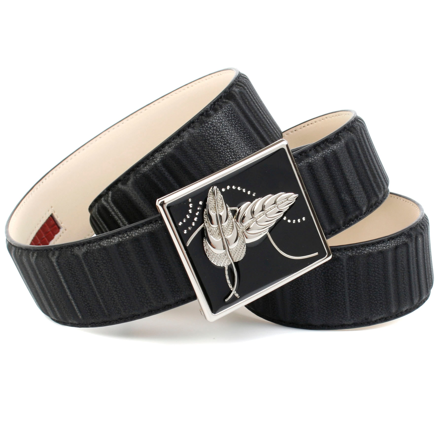 Image of Anthoni Crown Ledergürtel, Automatik Gürtel mit floralem Design bei Ackermann Versand Schweiz